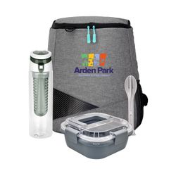 Trendy Lunch Box & Utensil Backpack Set