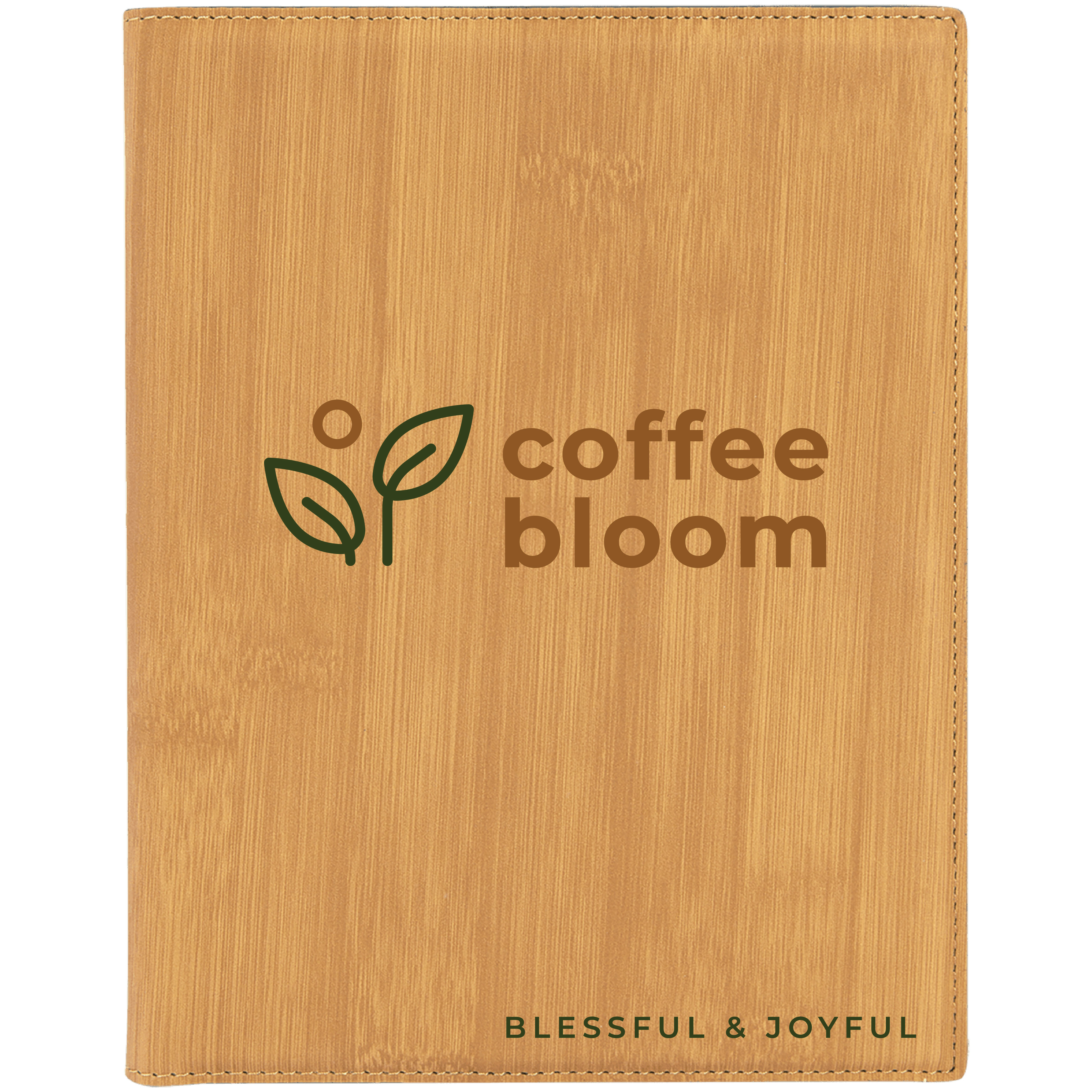 7" x 9" Leatherette Bamboo Portfolio