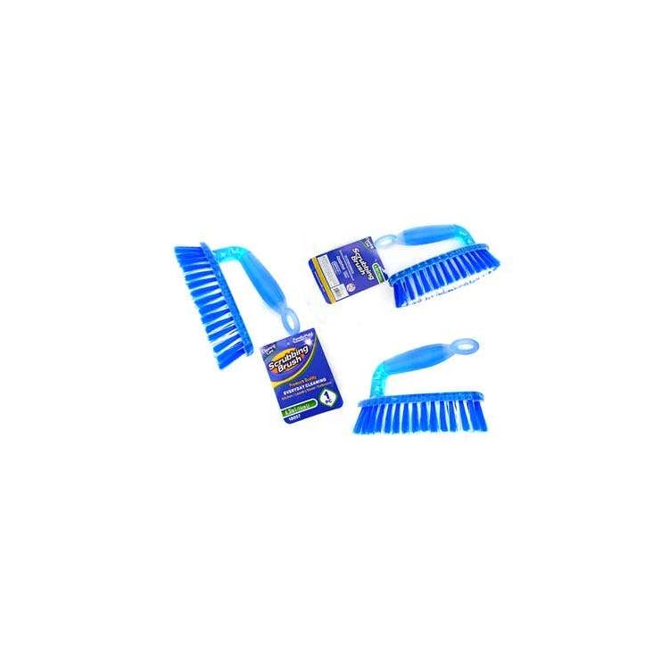 Scrubbing Brush with Handle Blue 3