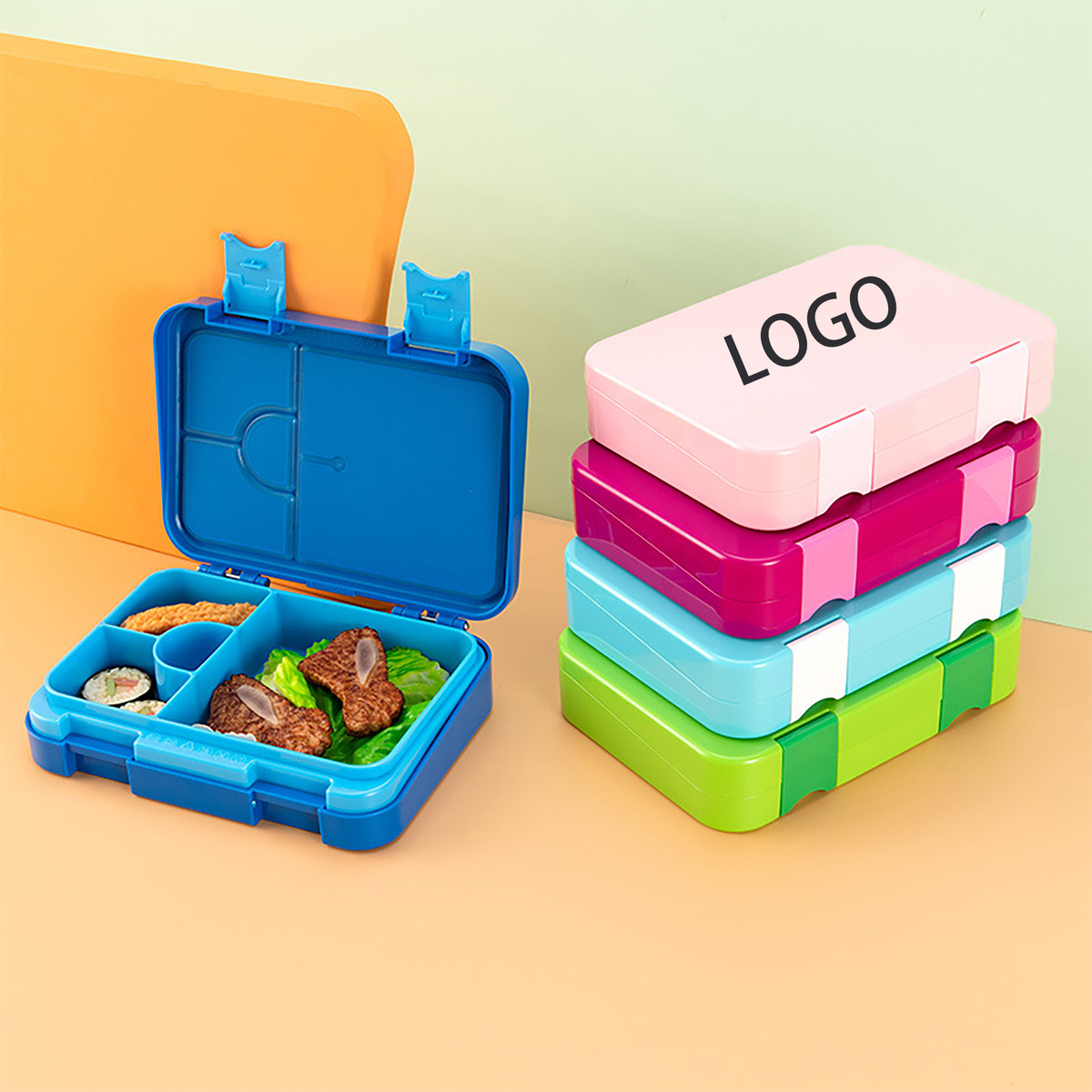 4-Compartment Bento-Style Lunch Box - Thumbnail 2