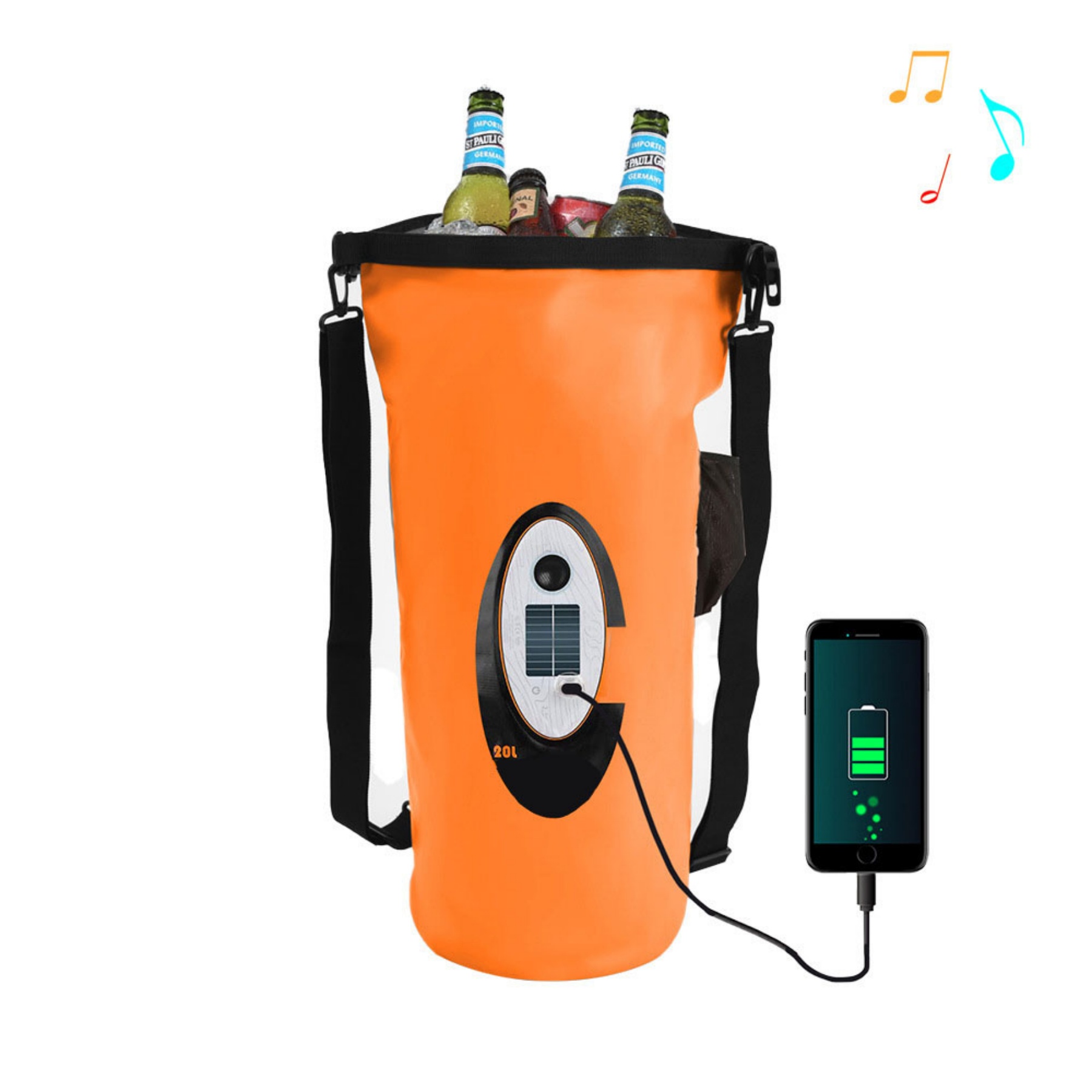 20L Wireless Speaker Waterproof Lighting Bag 16