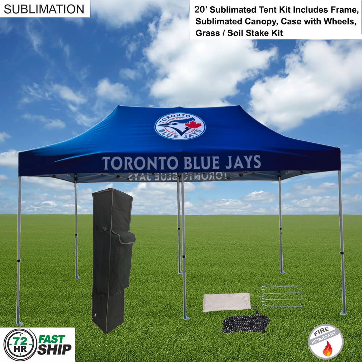 fiel 72 Hr Fast Ship - 20' Premium Sublimated Tent Kit Includes Premium 40mm Aluminum Frame #SU759-2