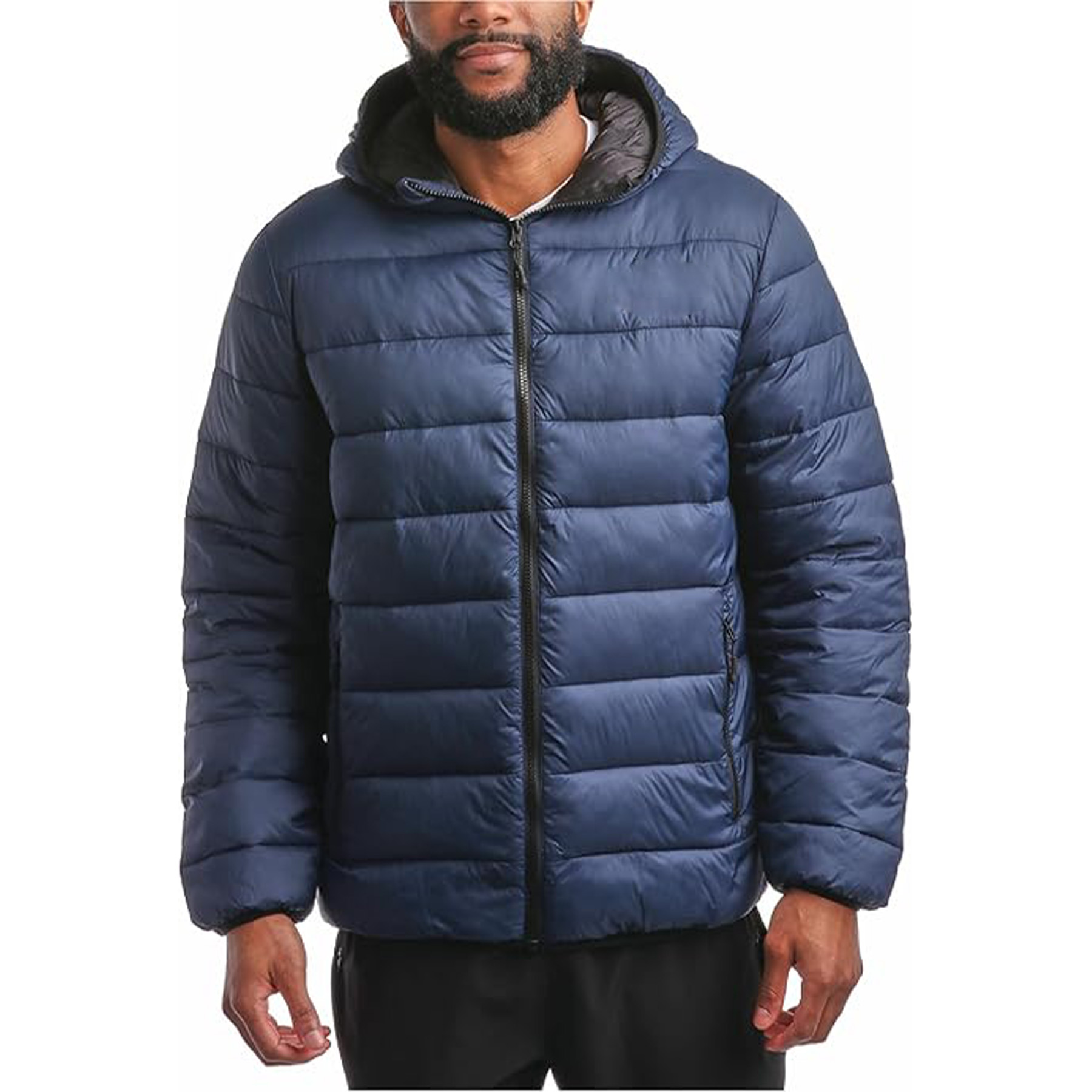 Warm Hooded Quilted Down Jacket 55