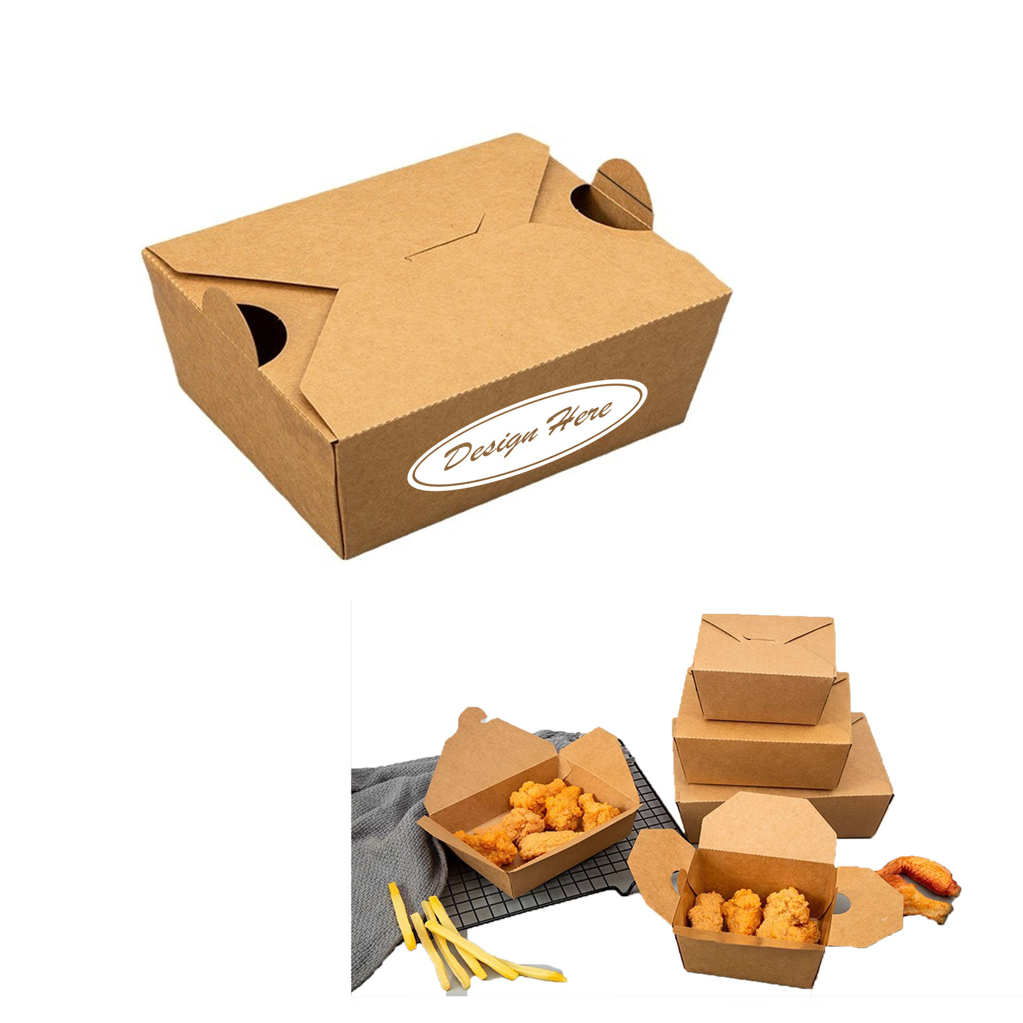 Eco-Friendly Kraft Paper Lunch Box for Sustainable Packaging 6