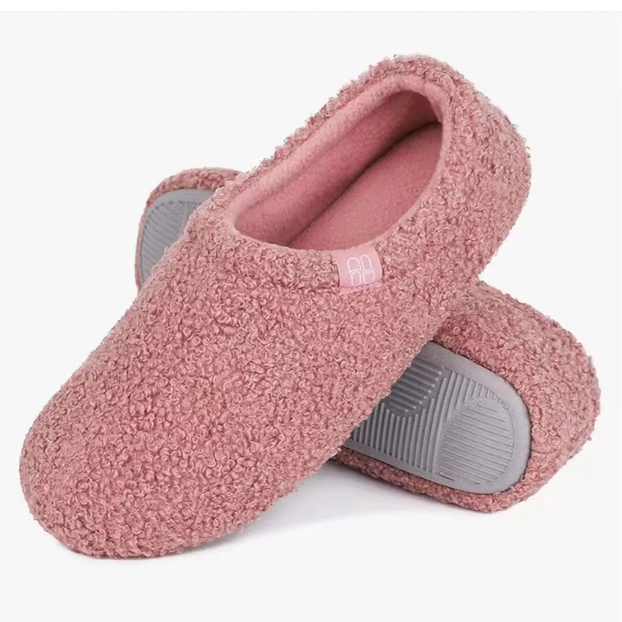 Fuzzy Curly Fur Memory Foam Loafer Slippers 4