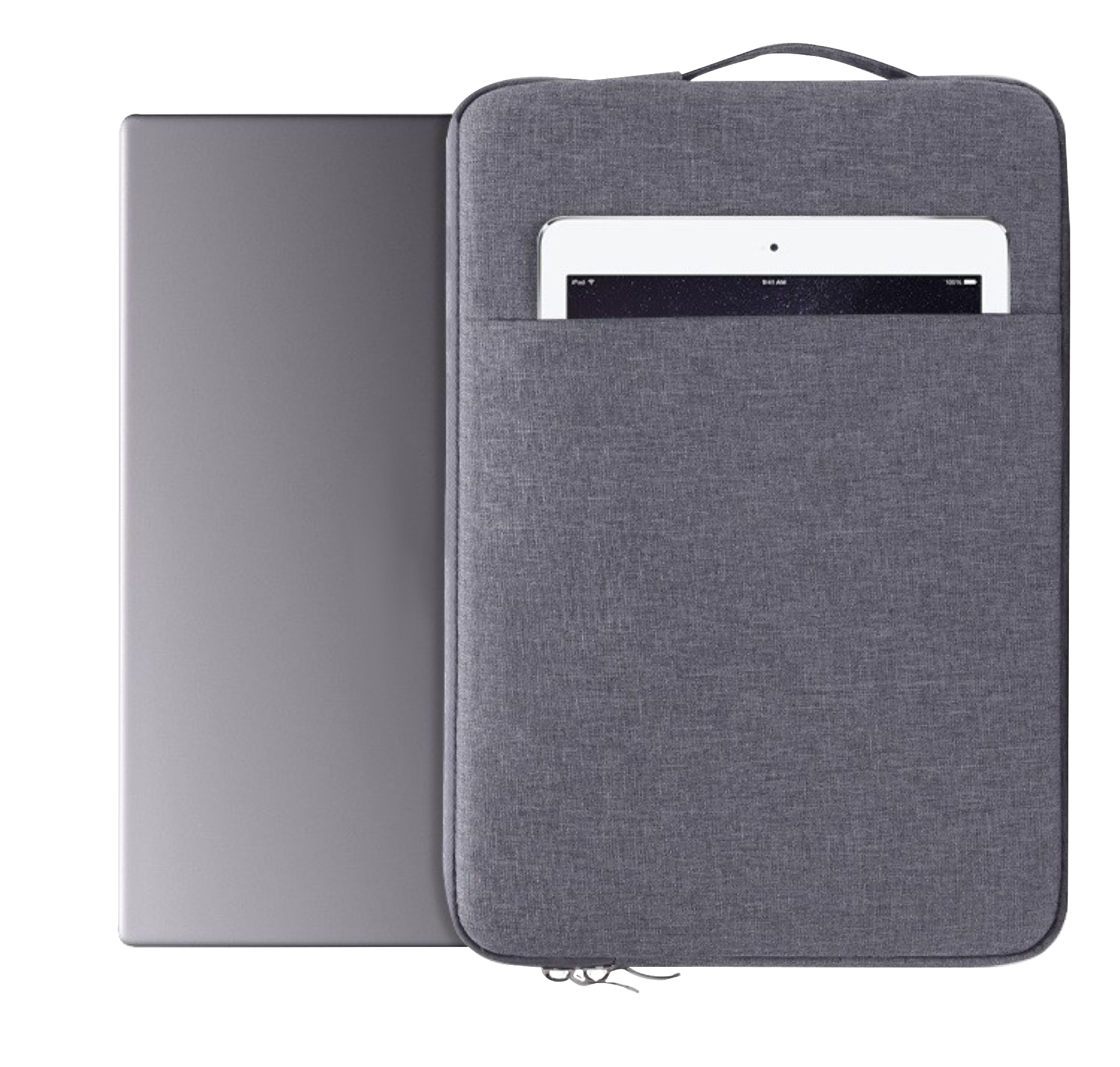 Jacquard Laptop Sleeve with Front Pocket and Carry Handle 10