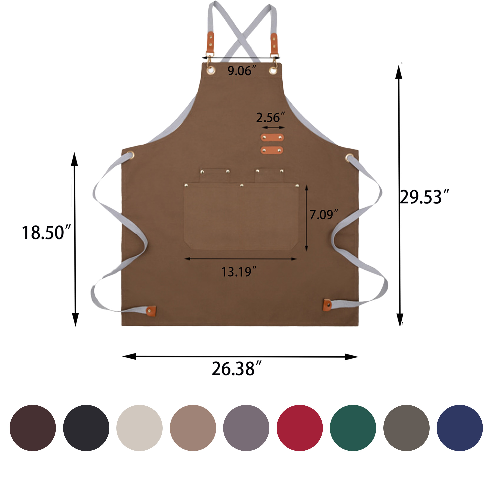 Cotton Canvas Apron for Cooking Gardening MOQ 20 5