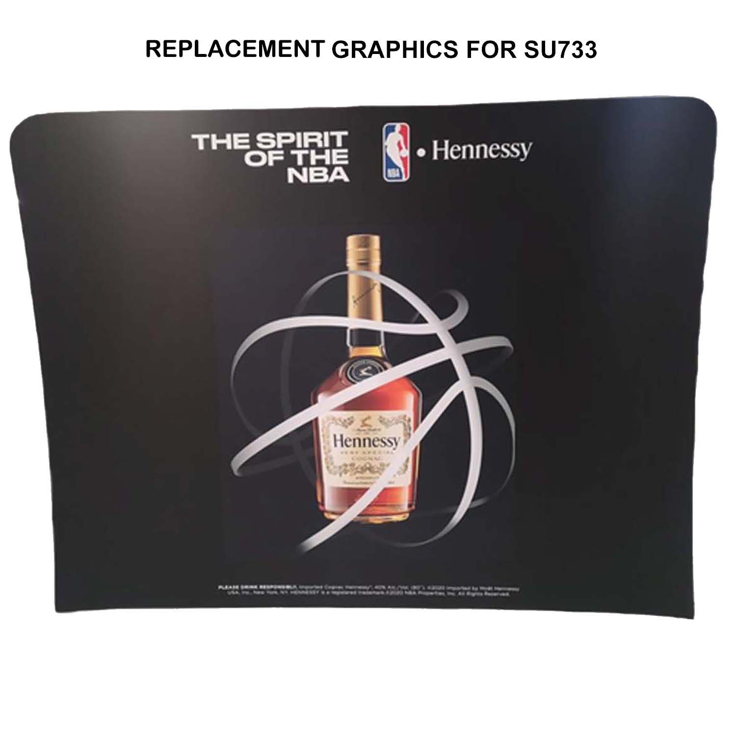 Replacement Graphics Double Sided 8'W x 8'H EuroFit Tension Fabric Slip on cover, NO SETUP CHARGE 4