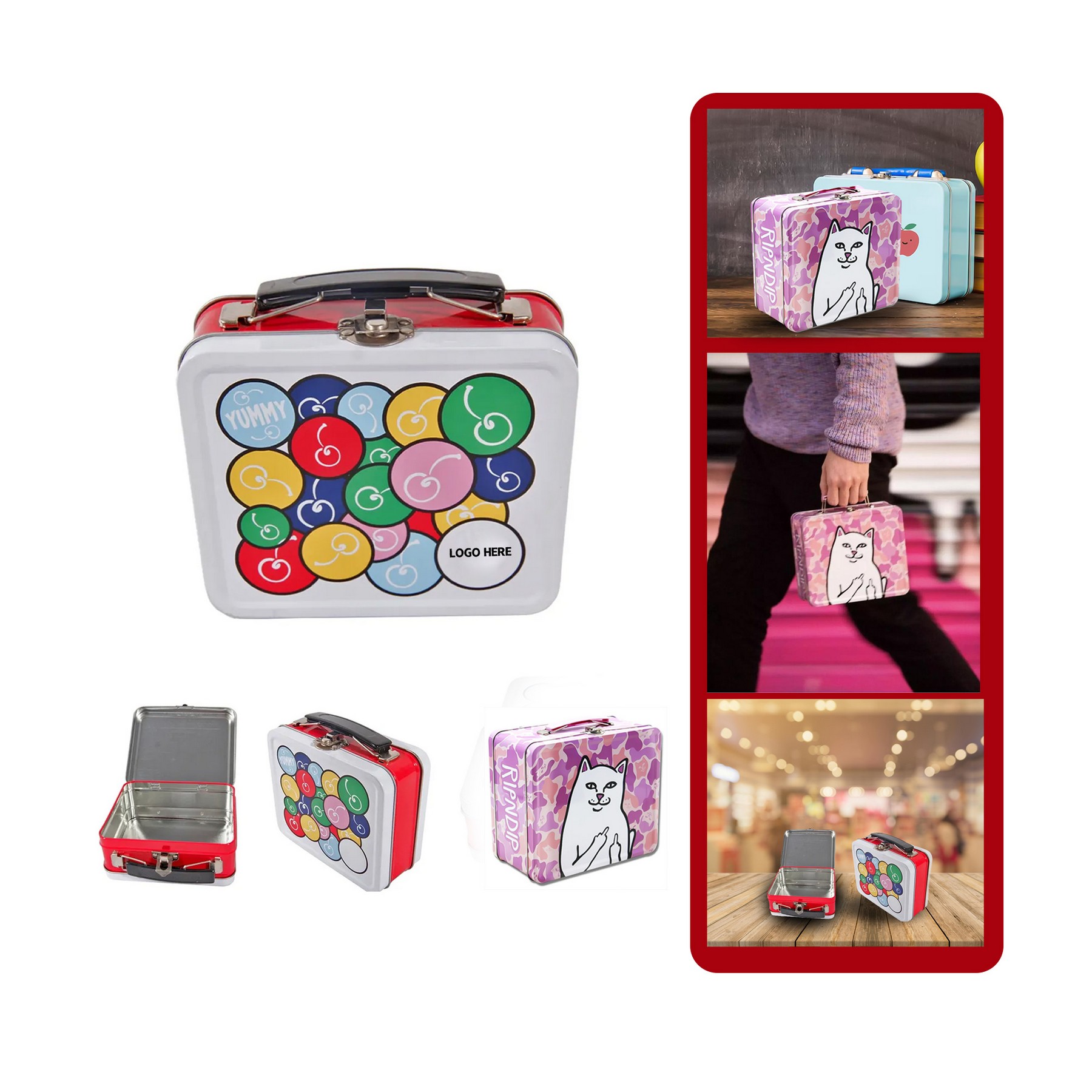 On-the-Go Tin Lunch Box