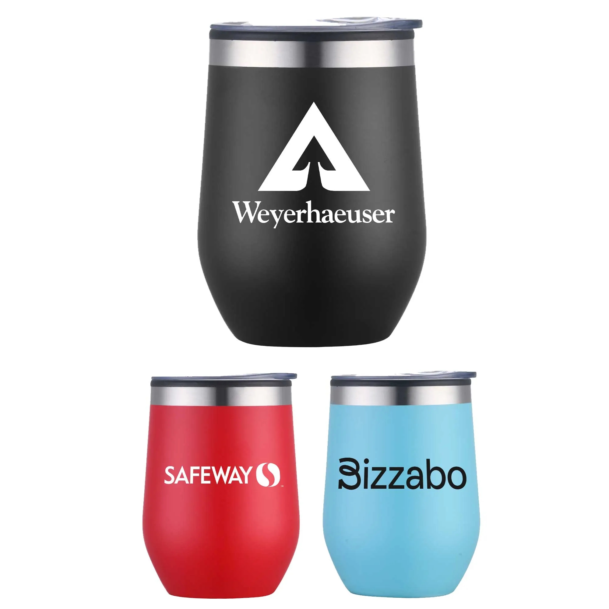 12oz. Double Wall SS / PP Wine Mug with Clear Lid 22