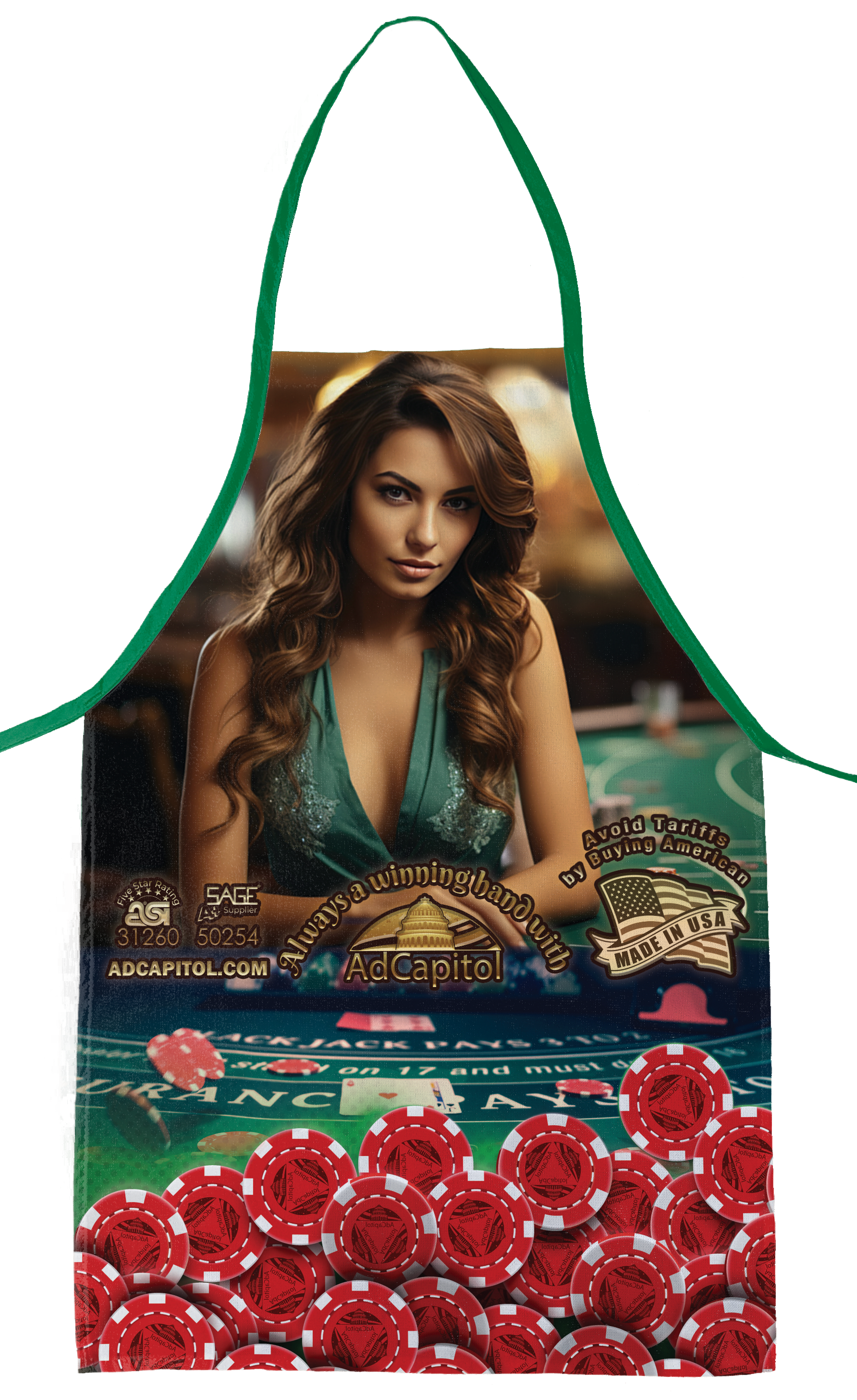 Sublimated Mid-Size Bib Apron 5