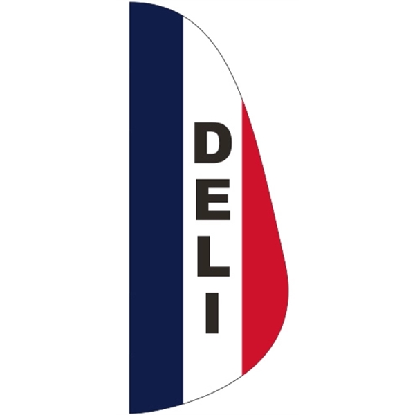3' x 8' Message Feather Flag - Deli