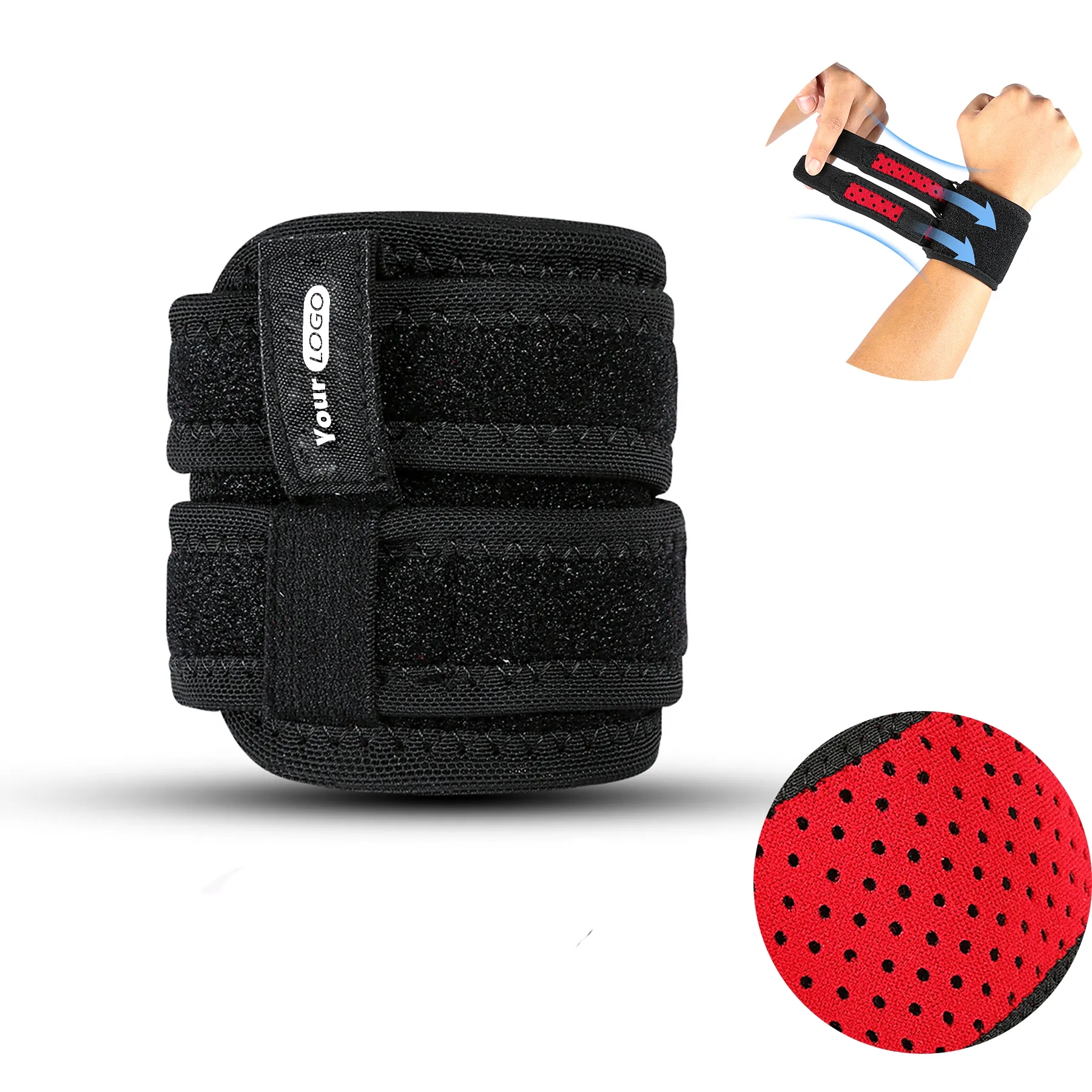 Nylon Fitness Exercise Wrap Around Wristbands