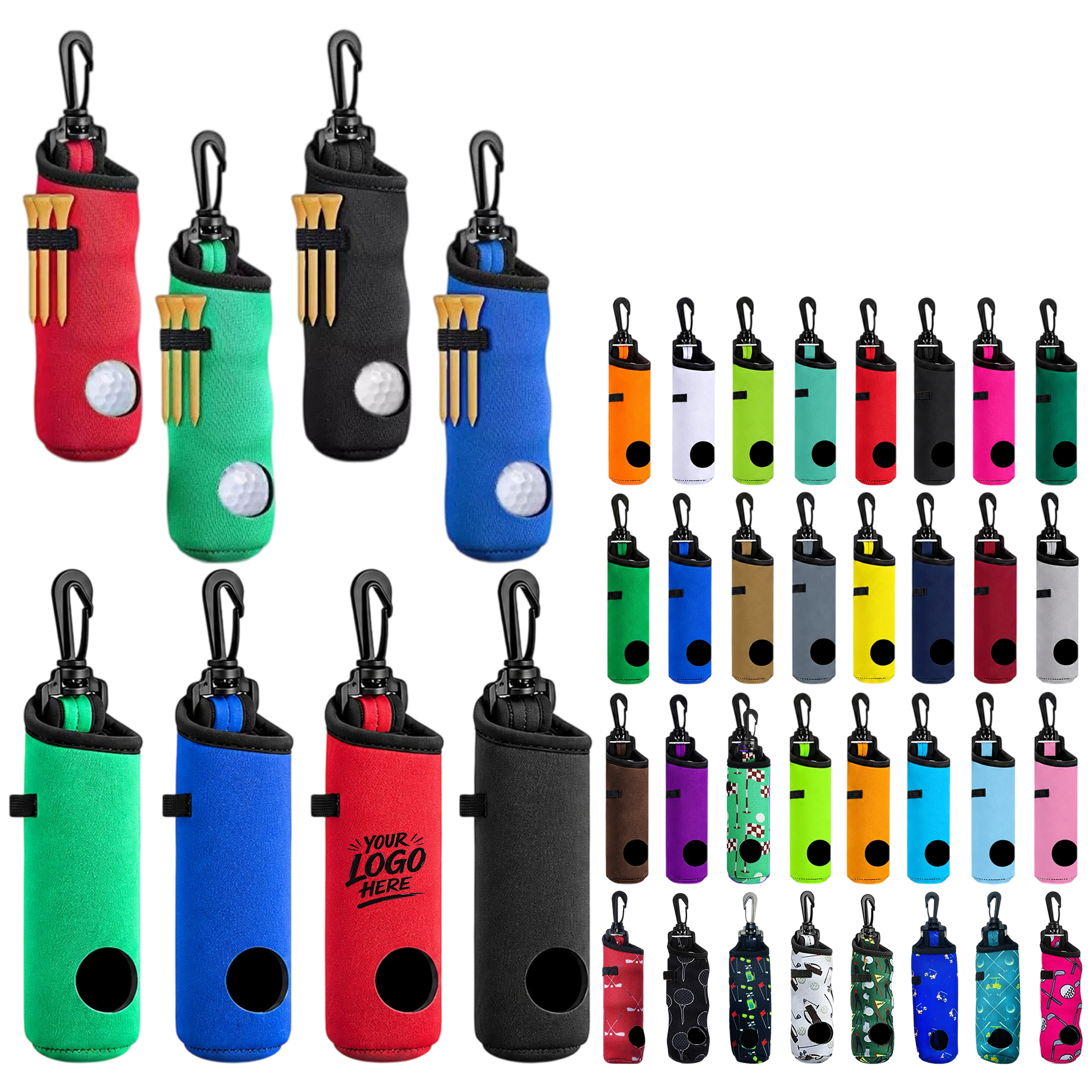 Neoprene Golf Ball Holder With Carrying Clip 5