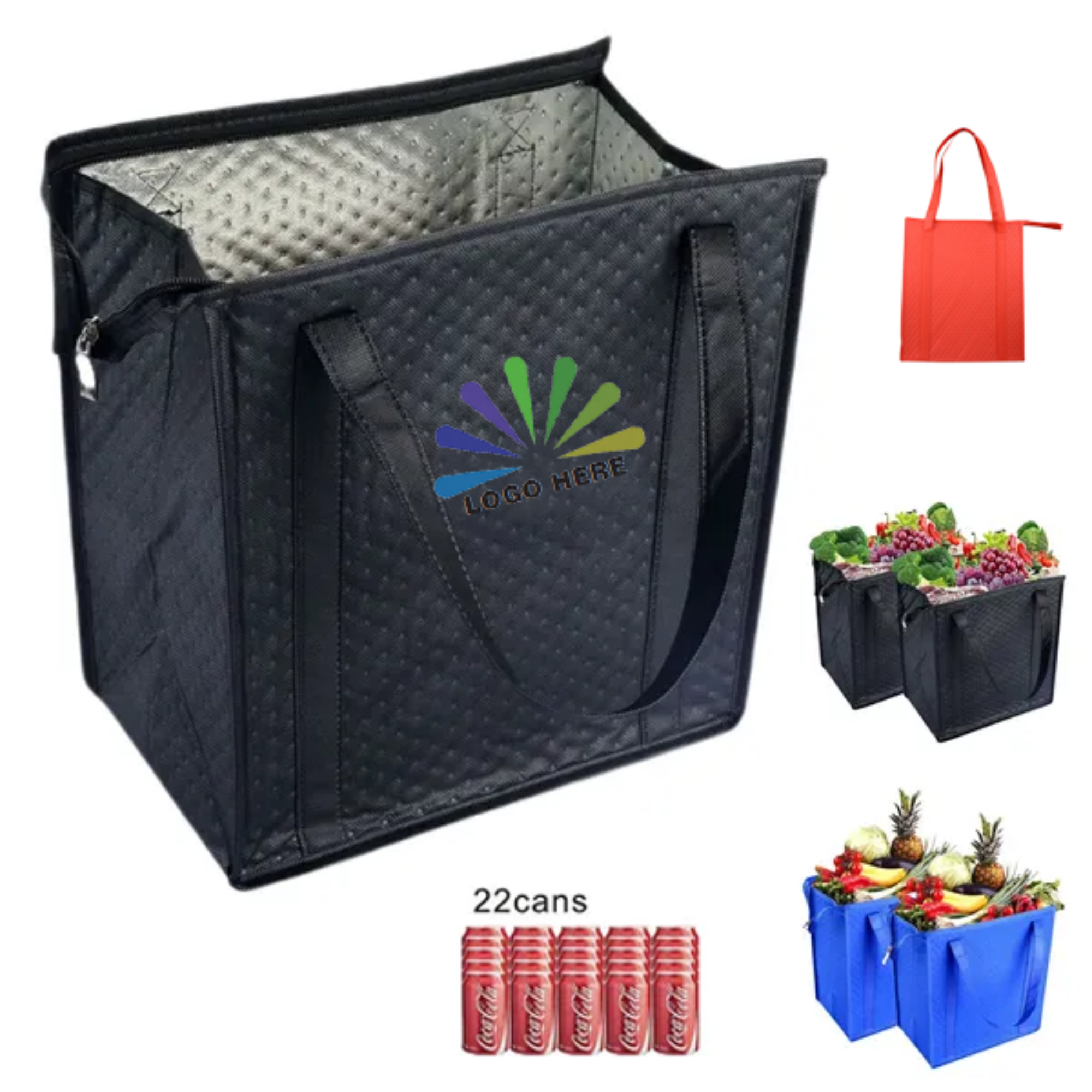 MOQ 10pcs Thermal Fresh Grocery Tote 2
