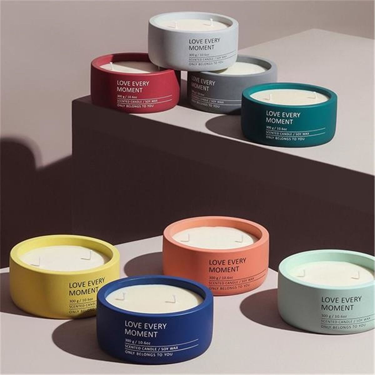 10.6 oz. Aromatherapy Soy Candle Ceramic Holder (2wick) SZMH121