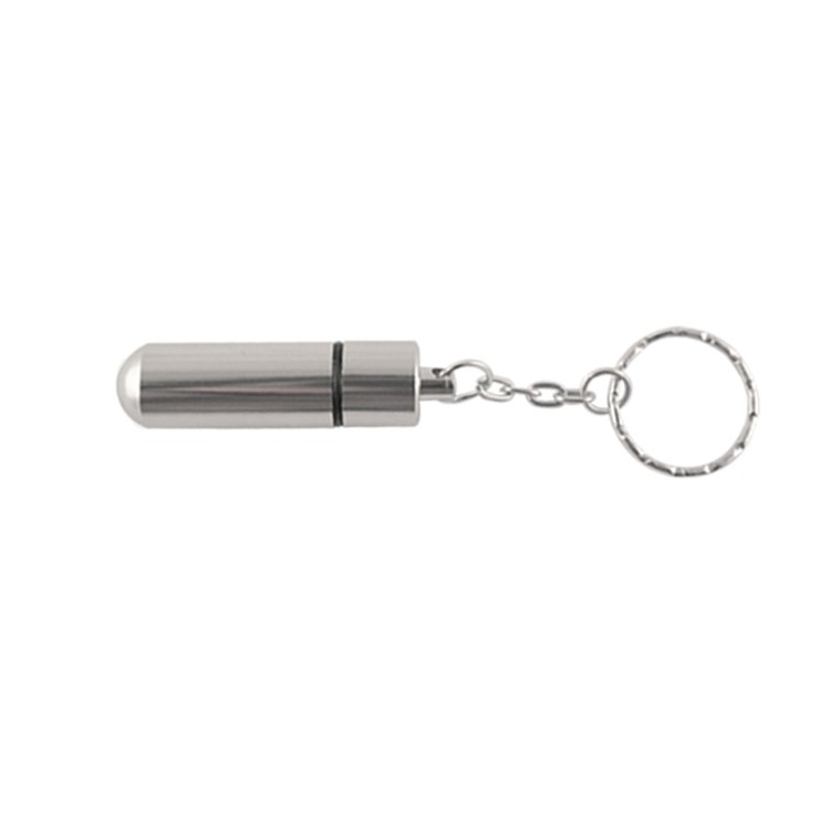 Aluminum Pill Tube, Pill Box W/Key Chain (keychain, key chains) 29