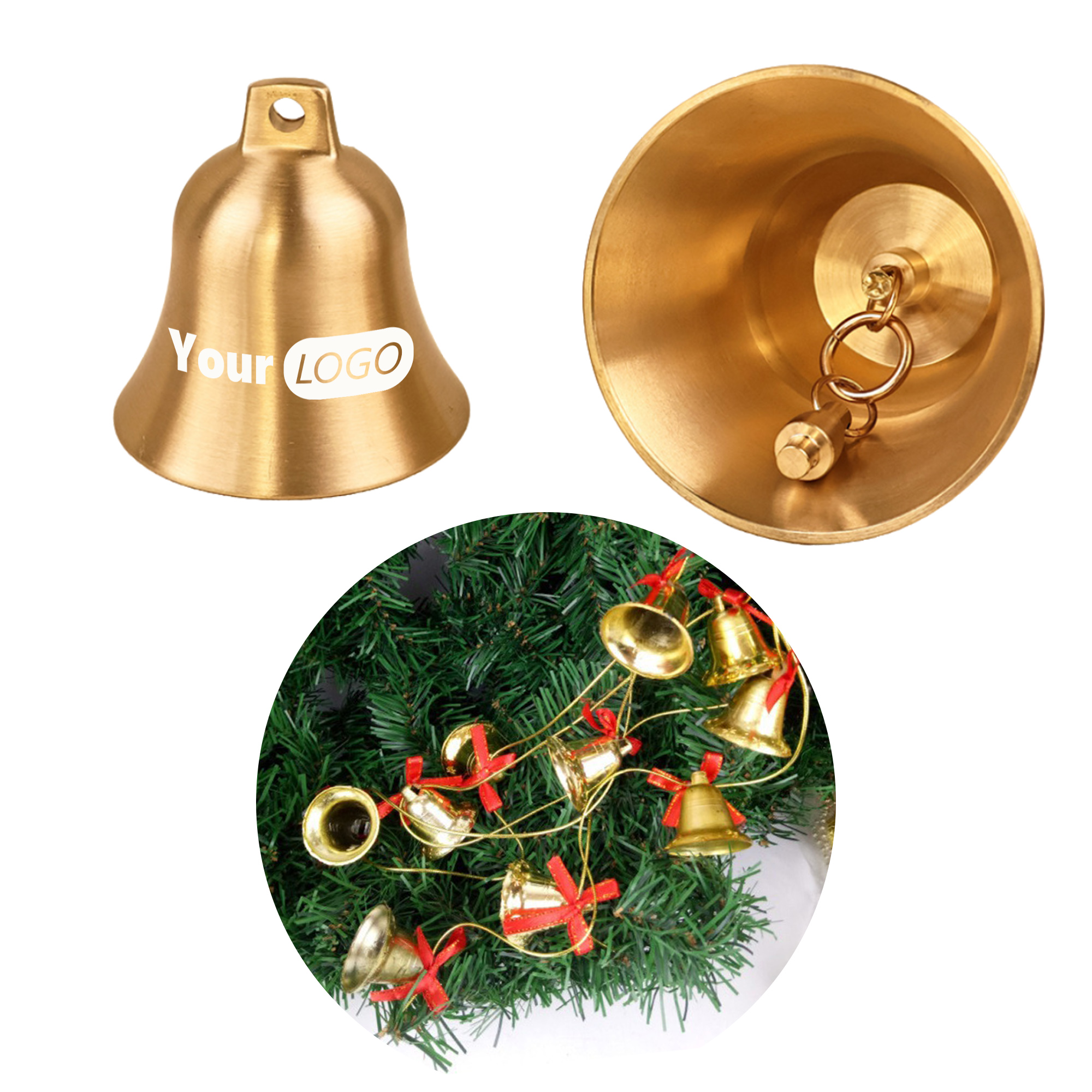 Holiday Brass Bell Ornament 4