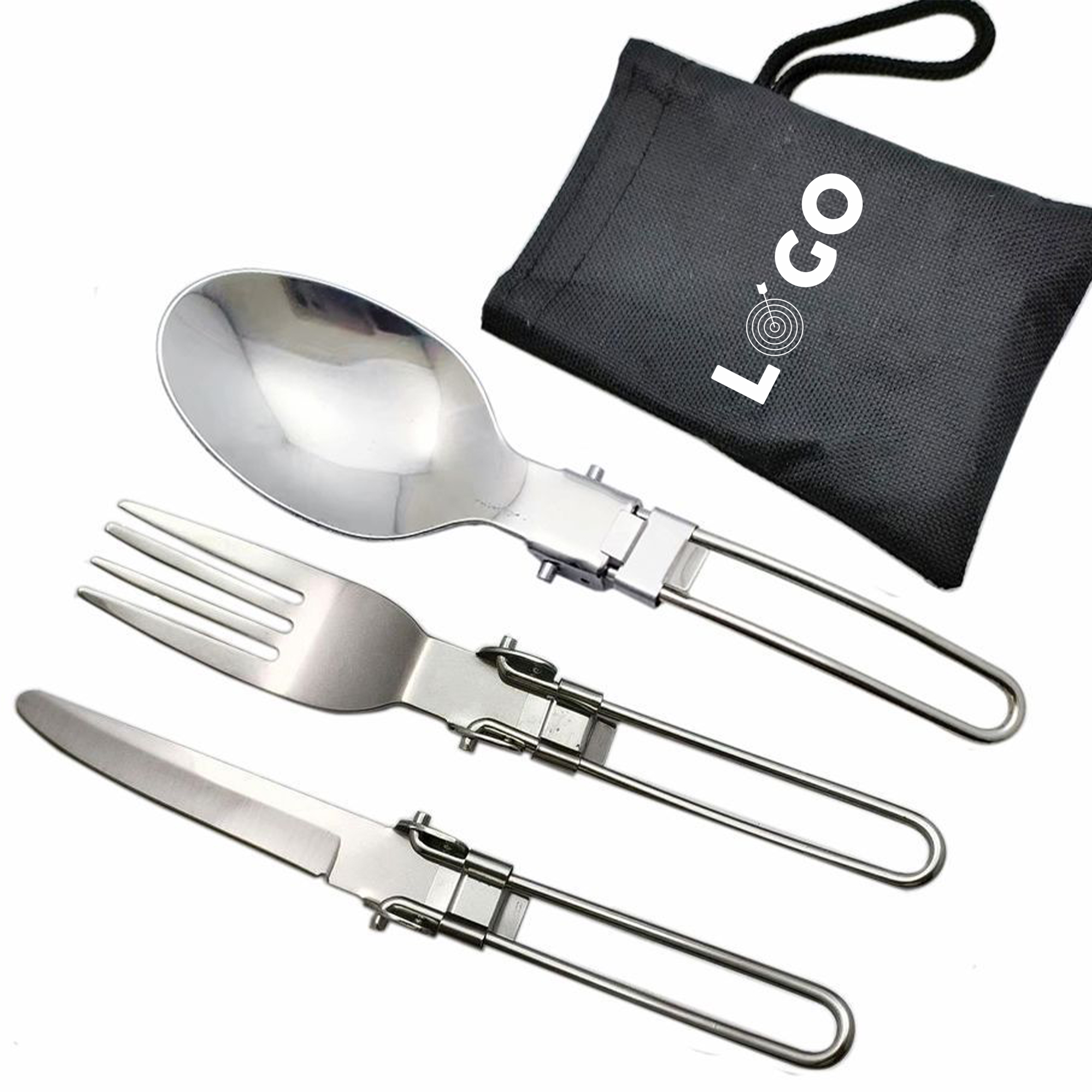 3 Pcs Collapsible Stainless Steel Cutlery Kit 6