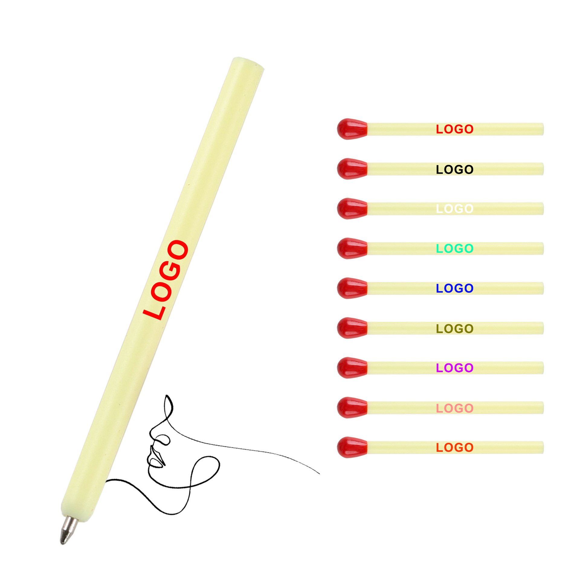 Plastic Matchstick Ballpoint Pen