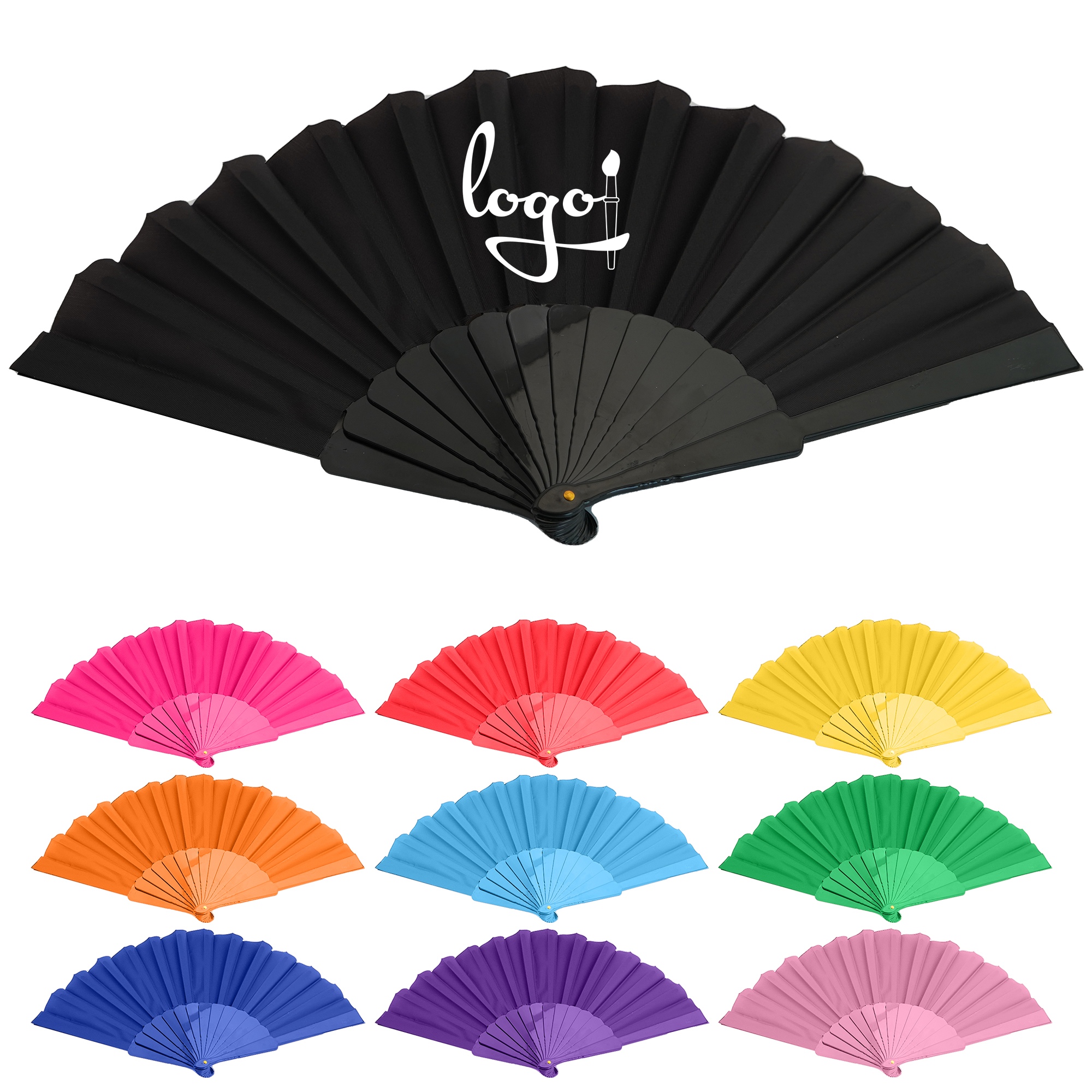 Full Color Plastic Handheld Folding Fan 3