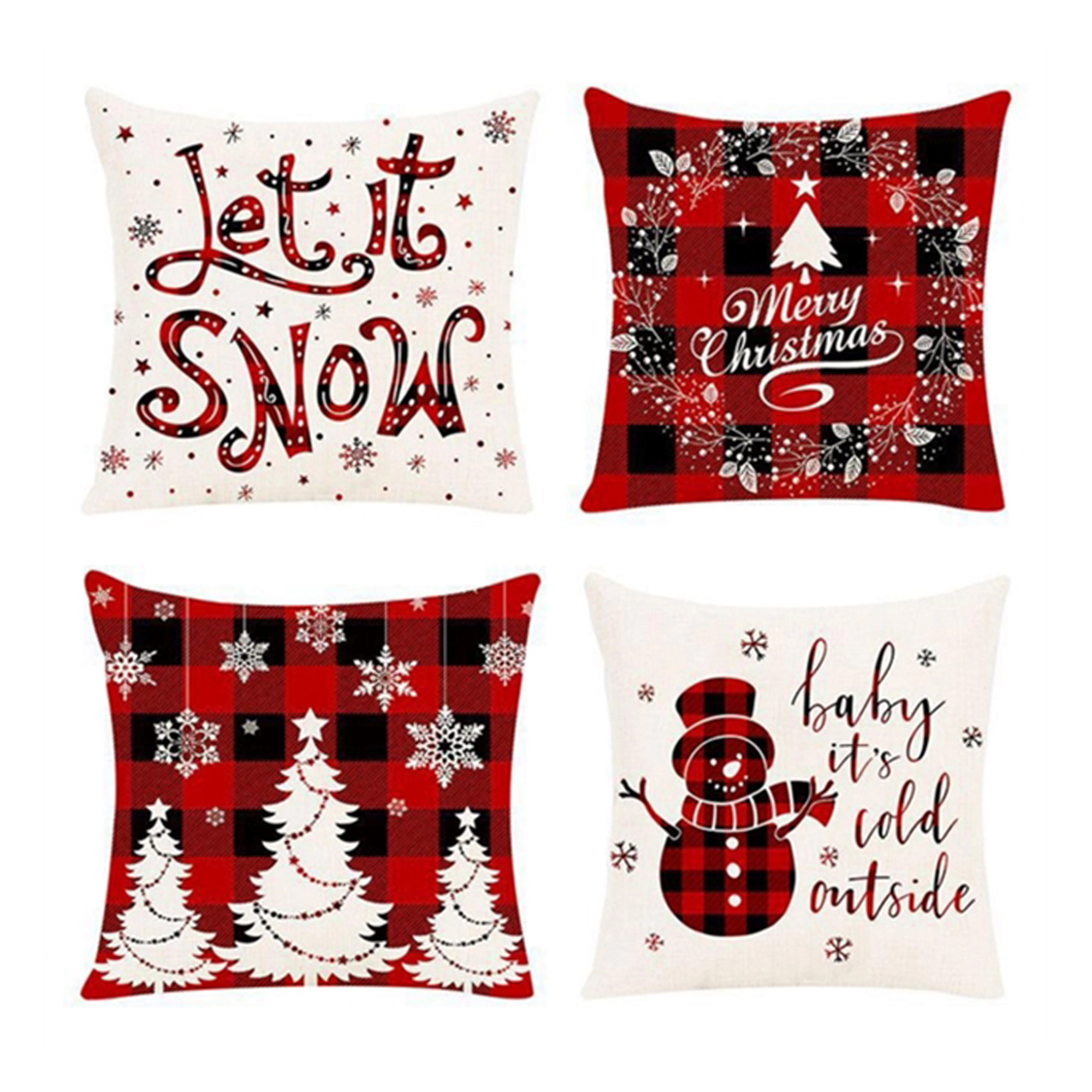 Festival Atmosphere Full Color Christmas Pillow Case 7