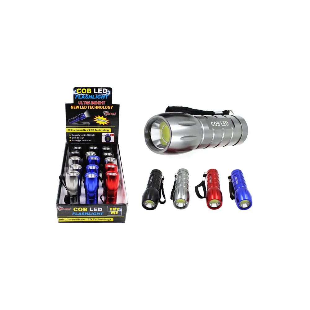 COB LED Flashlights Assorted Colors 3