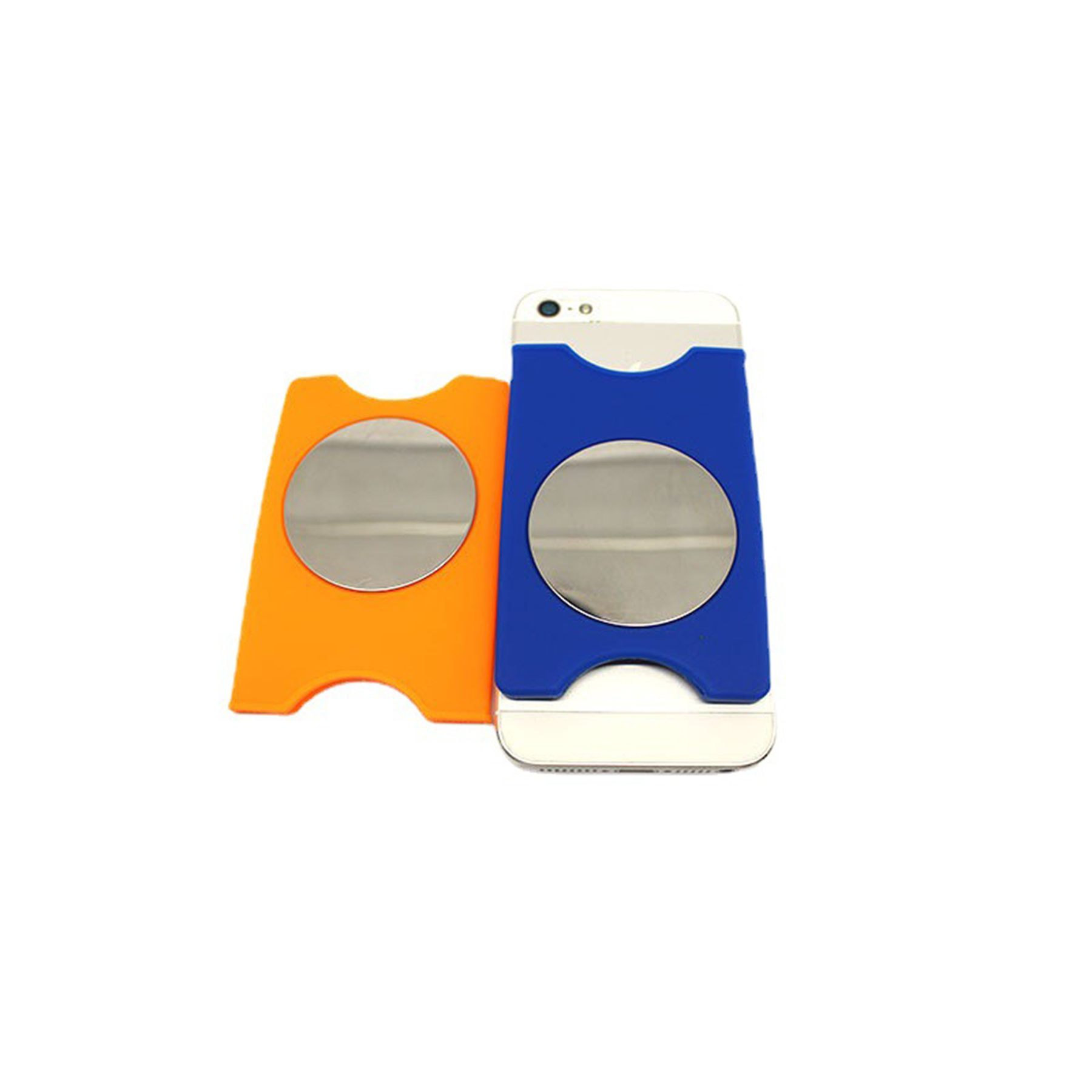 Silicone Phone Card Wallet W/Mirror