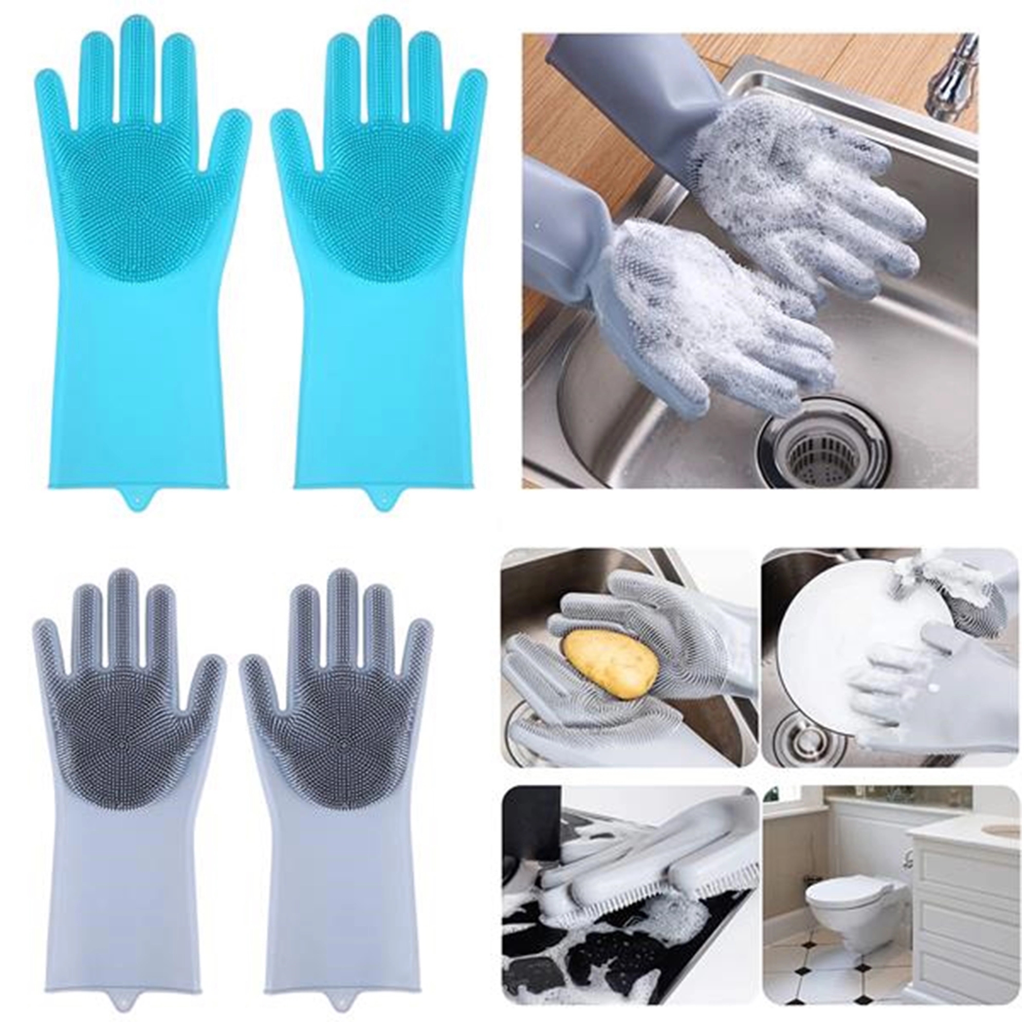 Silicone Dishwashing Gloves for Kitchen 10