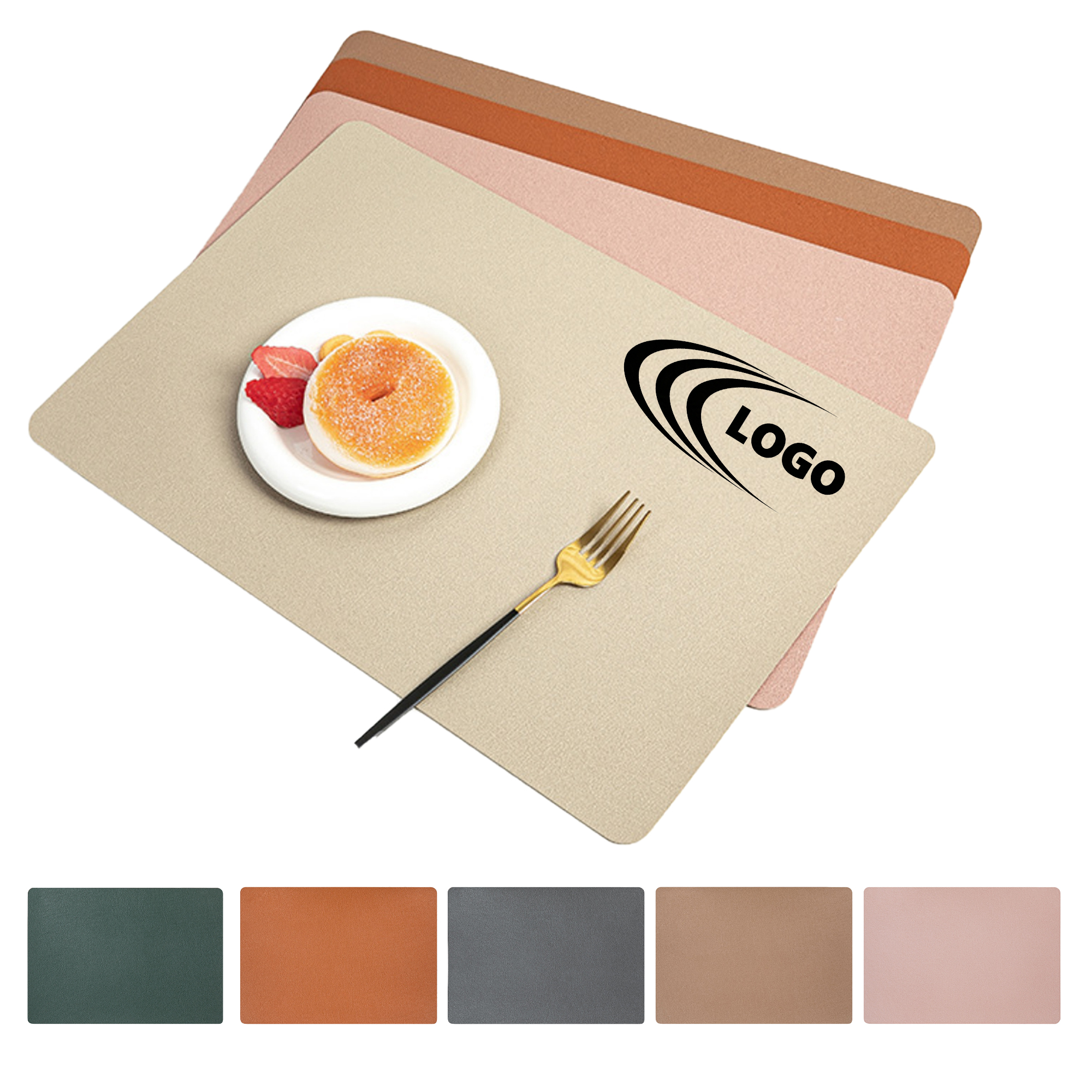 MOQ 20 Custom PU Leather Placemat 2