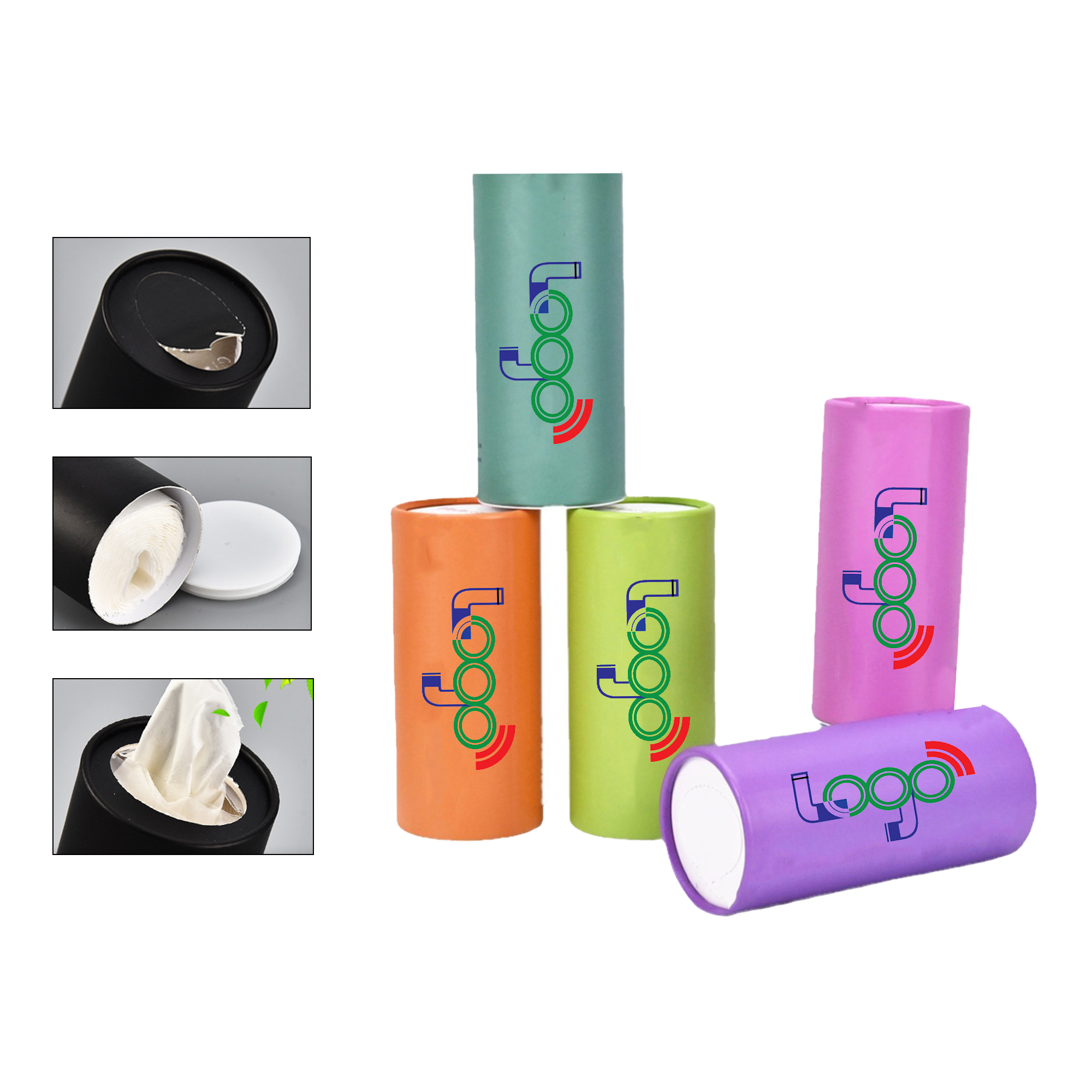 Cylinder Canister Tissue For Car