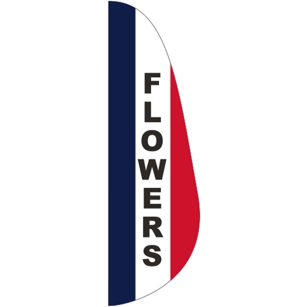 3' x 10' Message Feather Flag - Flowers