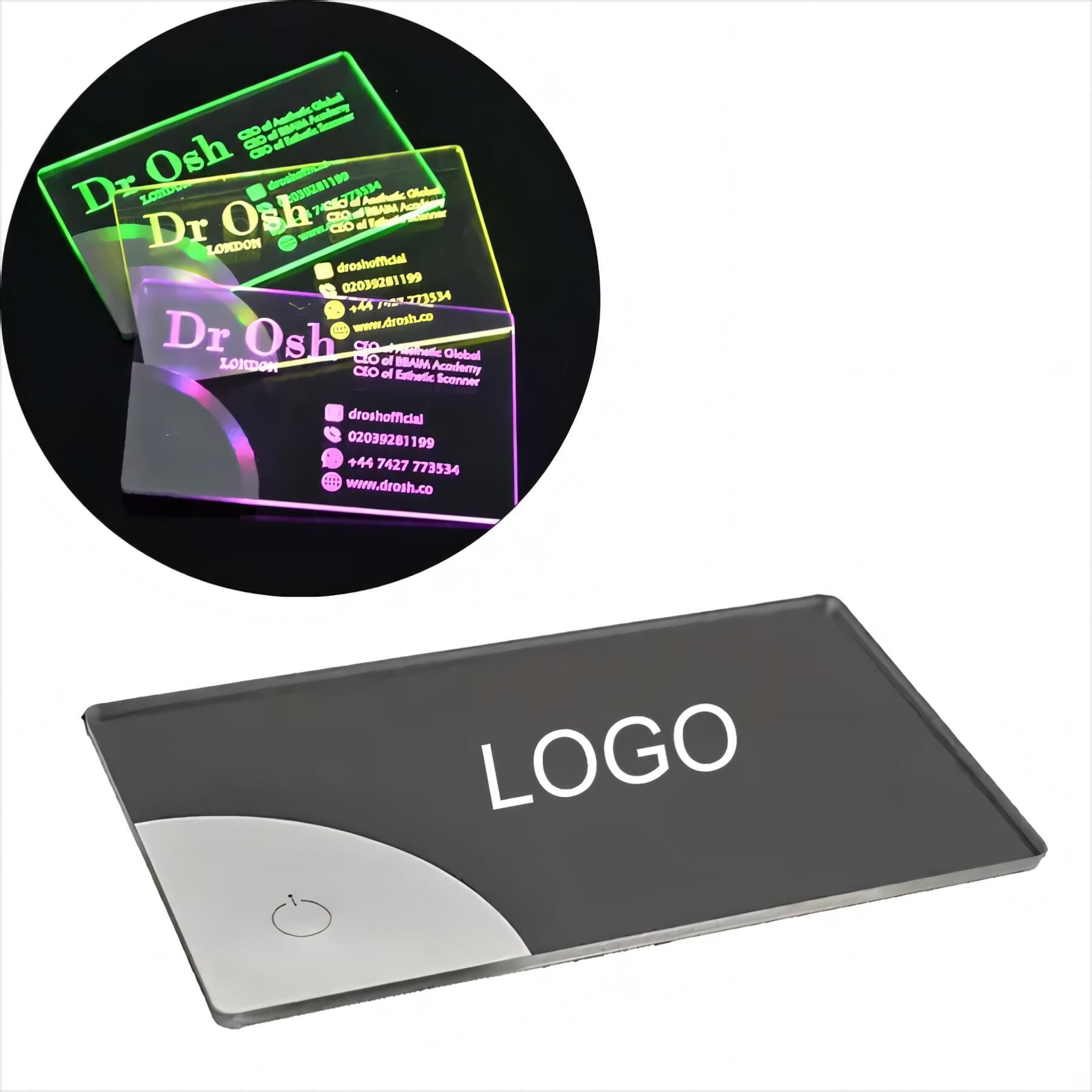 LED Business Cards Illuminated Acrylic
