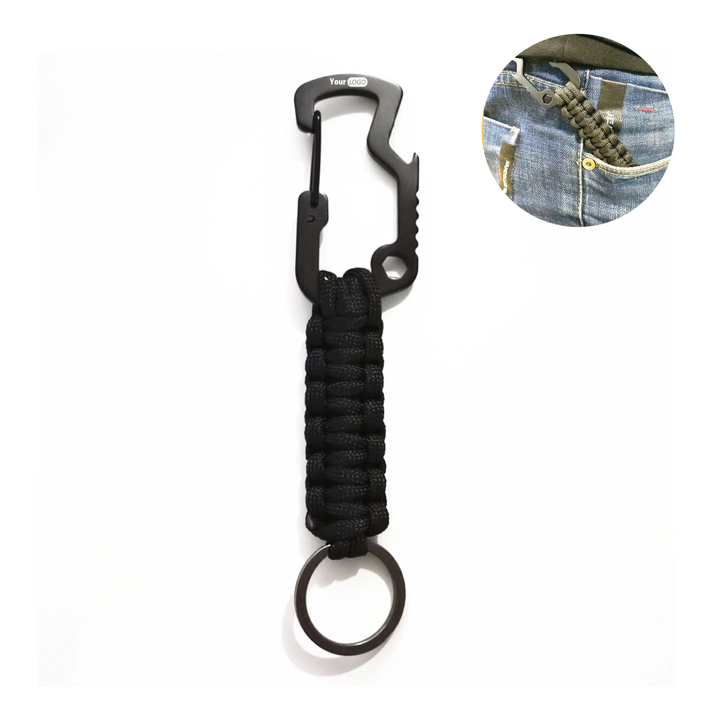 Nylon Outdoor Survival Mountaineering Keychain, Set Of 10 Ea 5