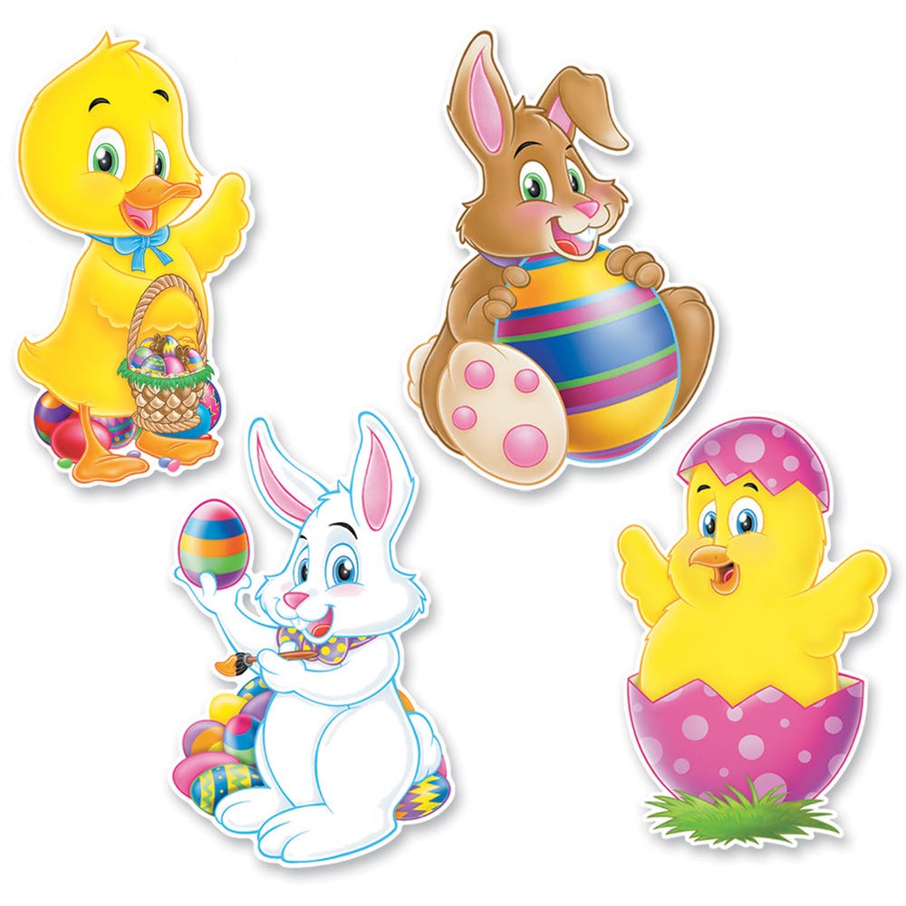 Easter Animal Cutouts - Assorted 14" 3