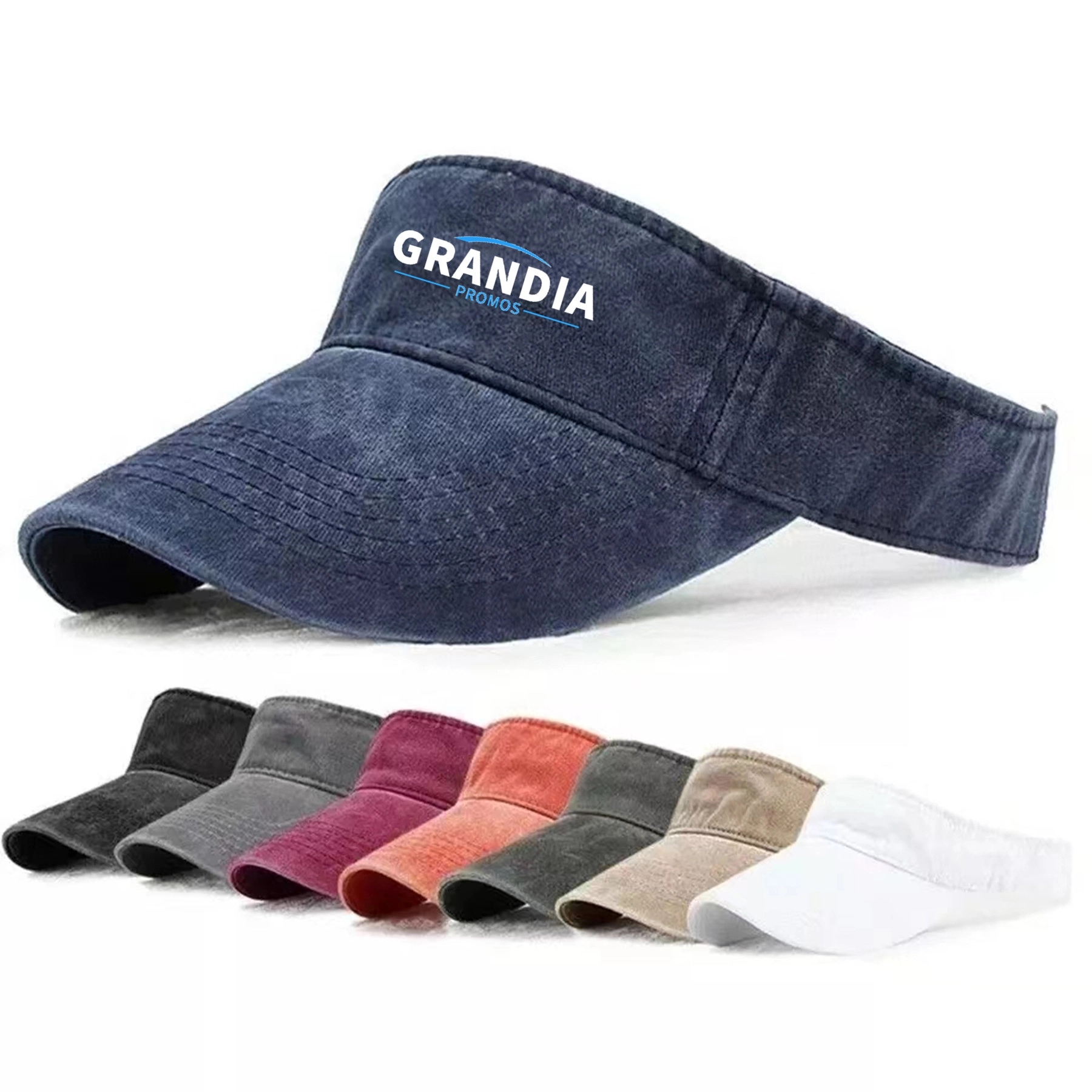 Washed Denim Empty Top Sun Hat