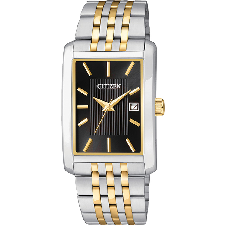 citizen chronograph men's two tone bracelet watch