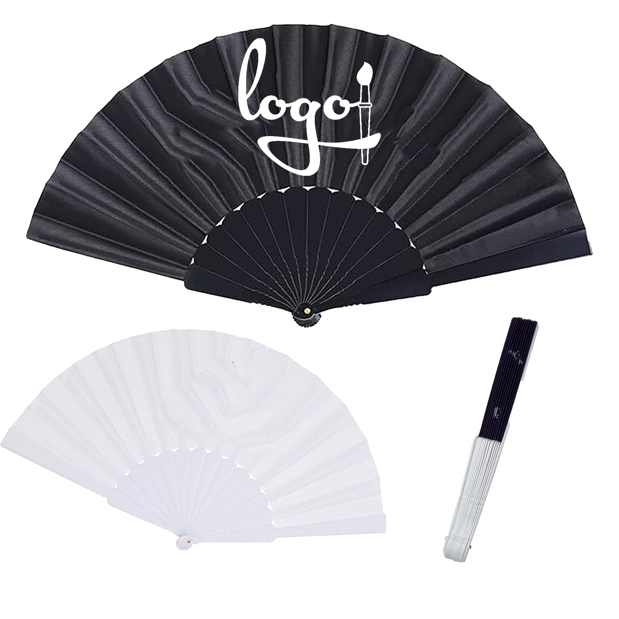 Custom Bamboo Folding Hand Fan with Logo 5