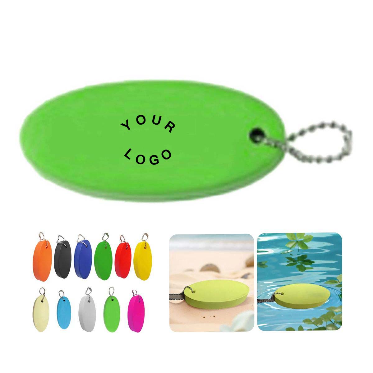 Lightweight PU Floating Keychain for Water Use