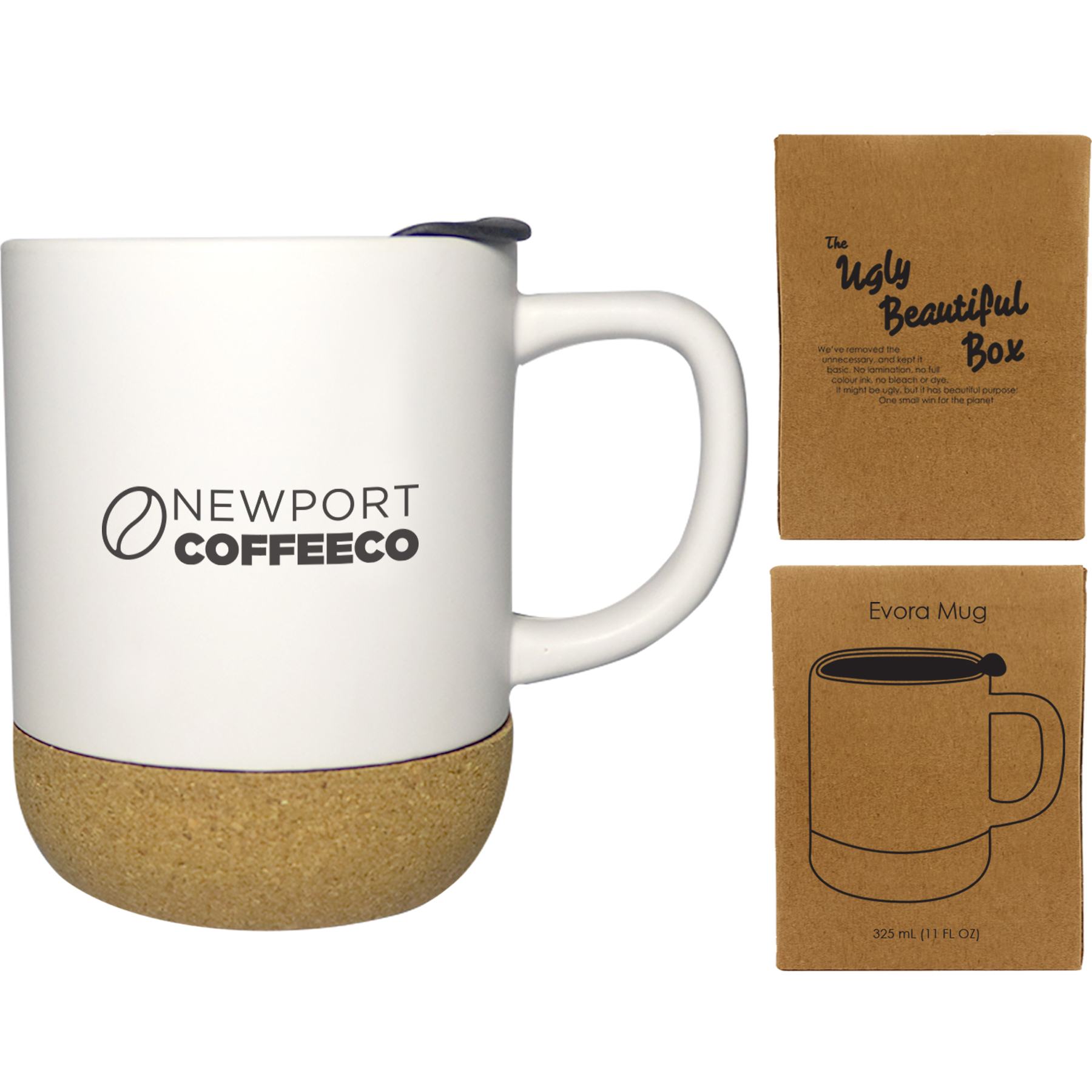 Evora 325ml (11 fl oz) Cork Base Ceramic Mug 21