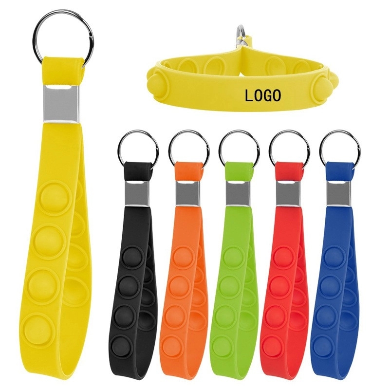 Push Pop Sensory Bracelet Keychain