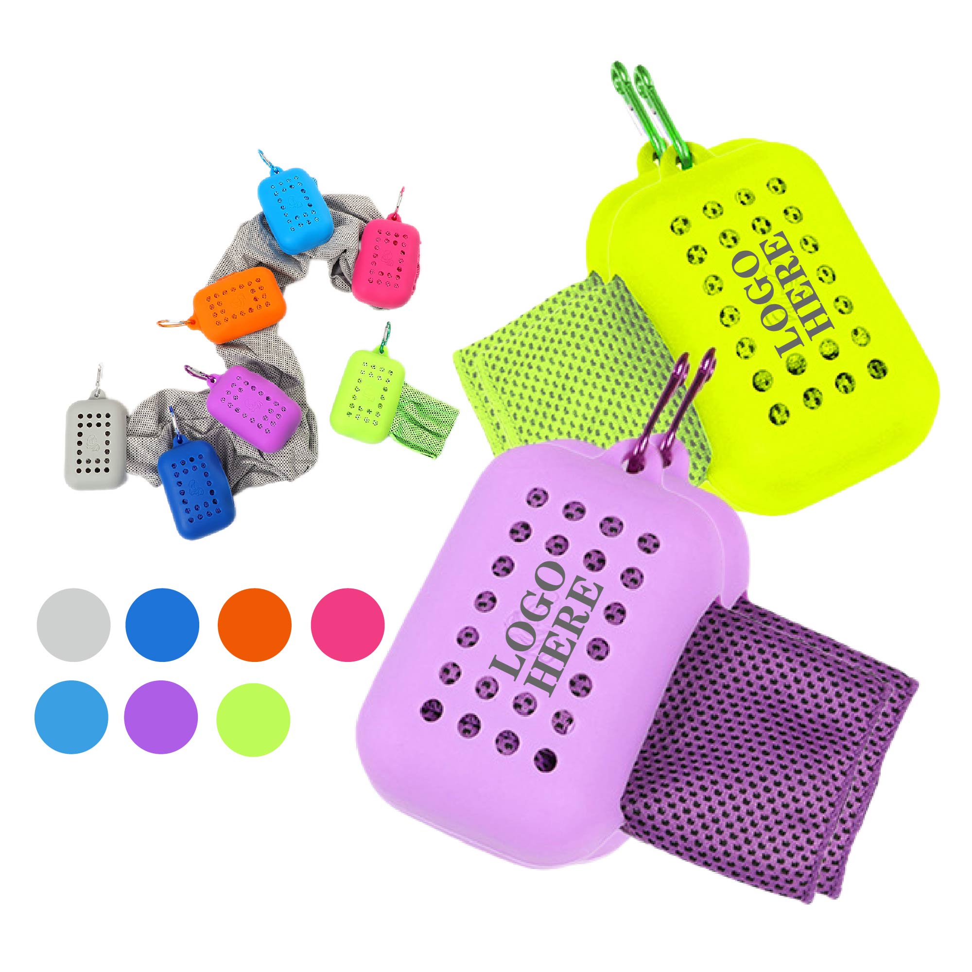 Silicone Case Summer Sports Cooling Towel 4