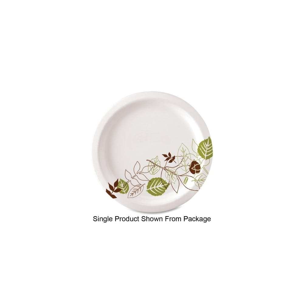 Dixie Dinner Plates - Heavyweight Nature Theme White 3