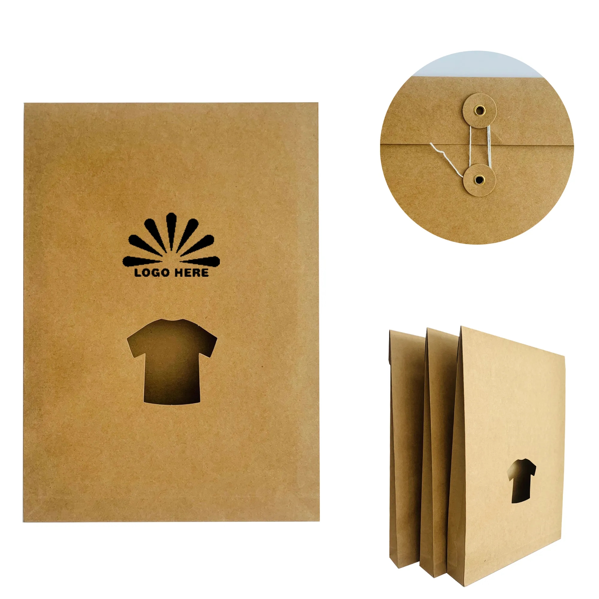 Kraft Paper Folder-Style Garment Packaging Bag 5