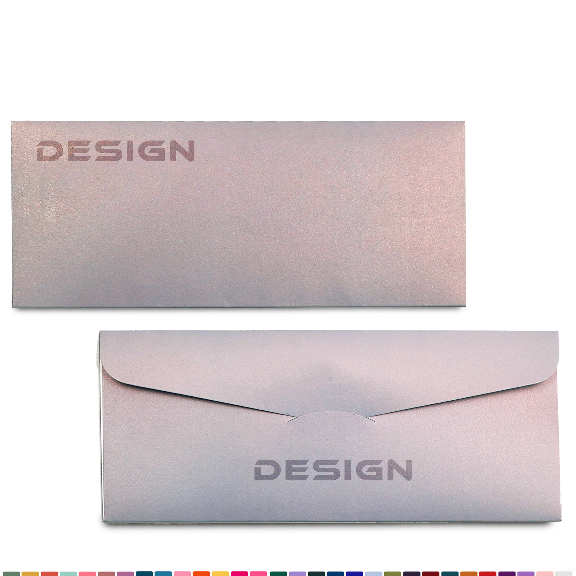 MOQ 50 Hot Foil Stamped Pearlescent Paper Envelope 4