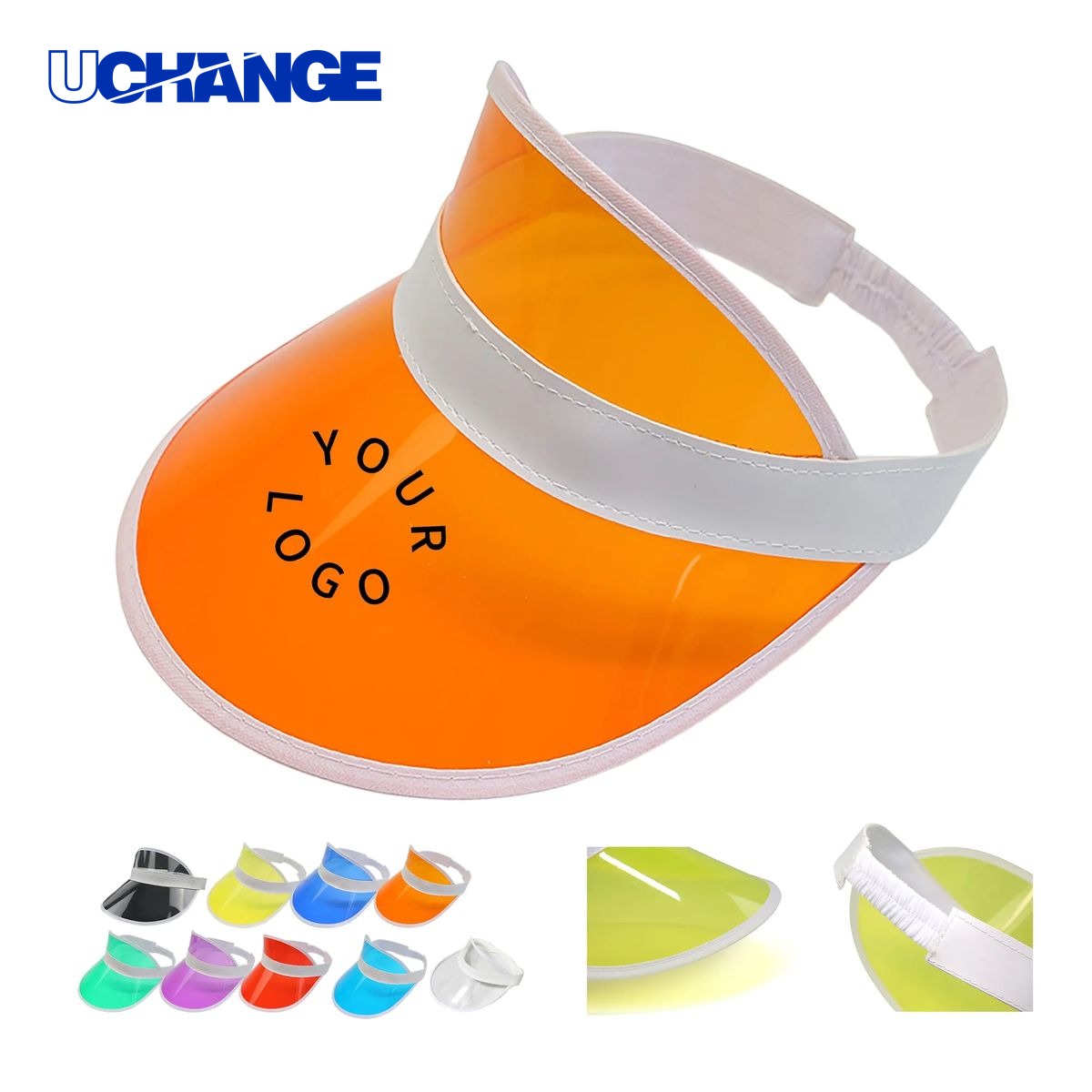PVC Sun Visor Hat Adjustable Lightweight Design for Events