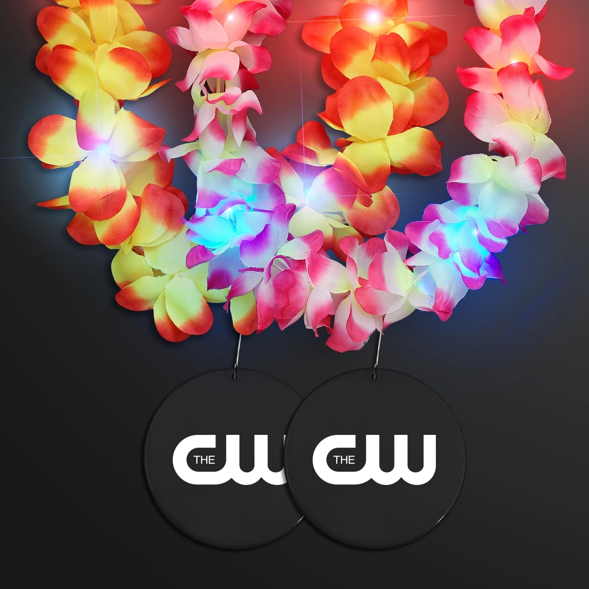Light Up Hawaiian Leis with Custom Circle Medallion 53