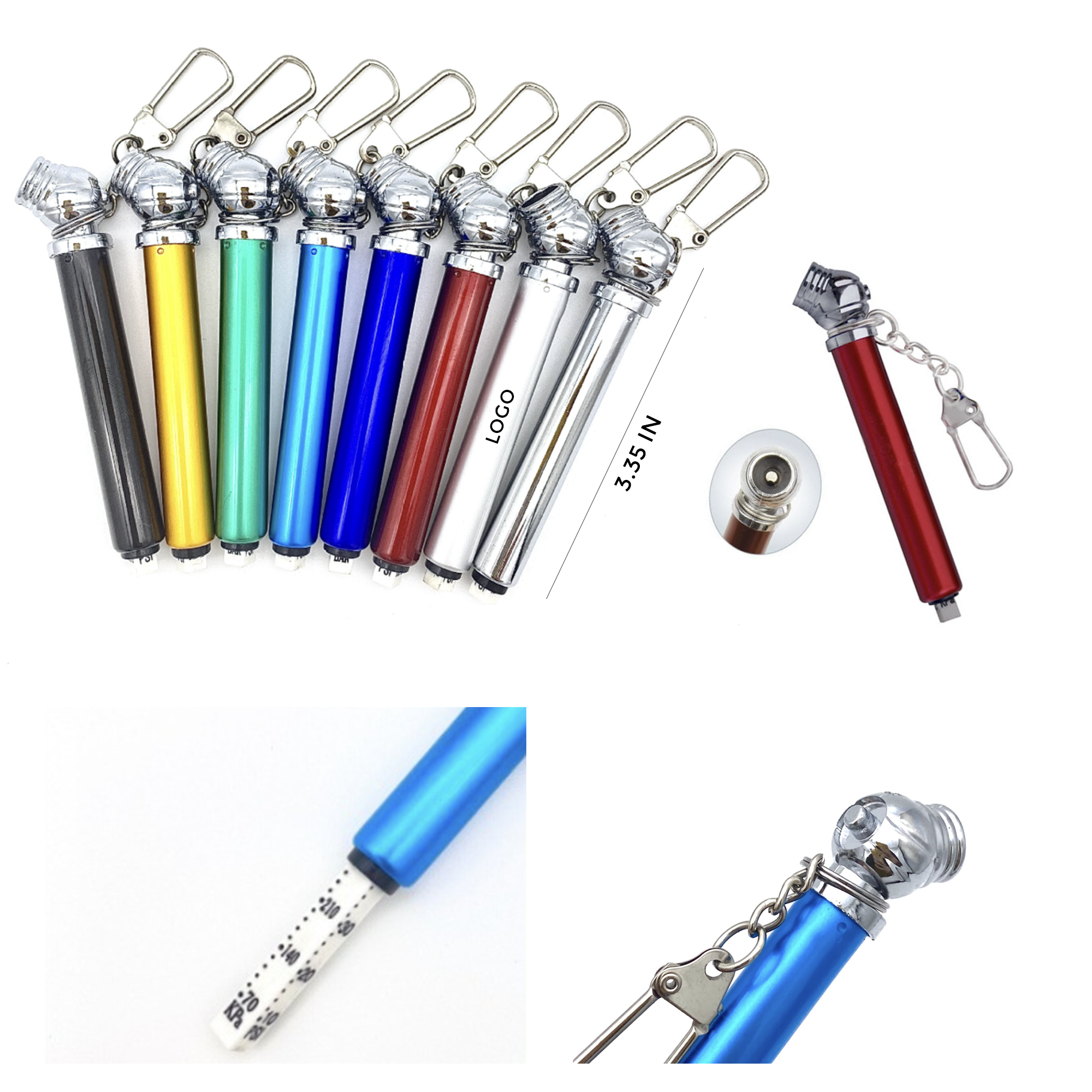 MOQ 10 PCS Versatile Portable Mini Tire Gauge 3