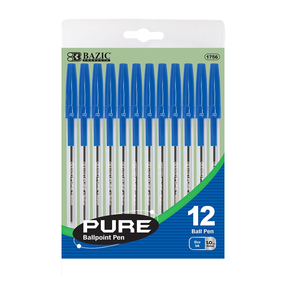 Ballpoint Pens - 12 Count Blue Medium 3