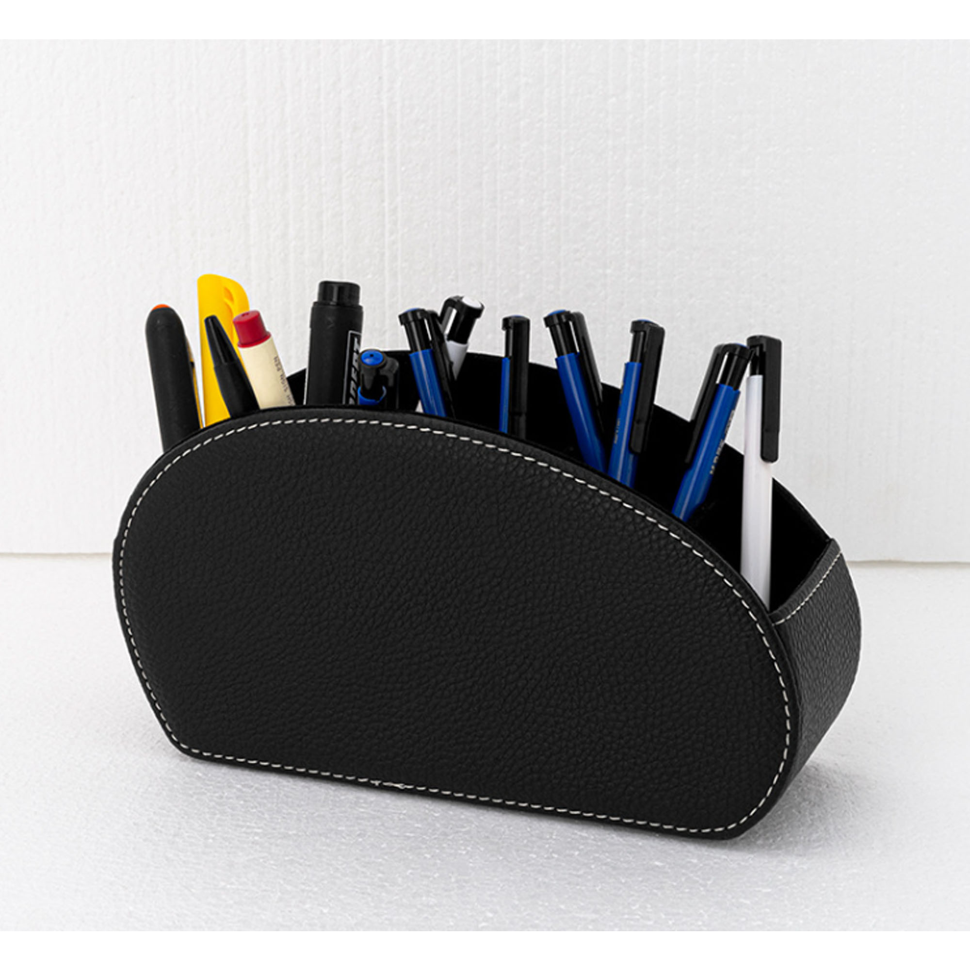 PU Leather Five-grid Remote Control Desktop Storage Box 11